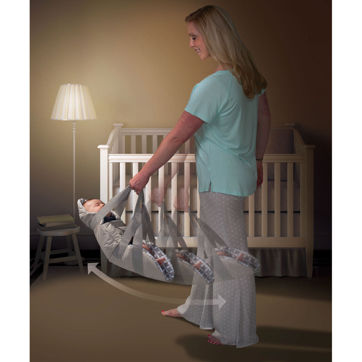 KidCo TR5101 SwingPod Travel Newborn Baby Nursery Swaddle Swing Blanket, Gray - VMInnovations