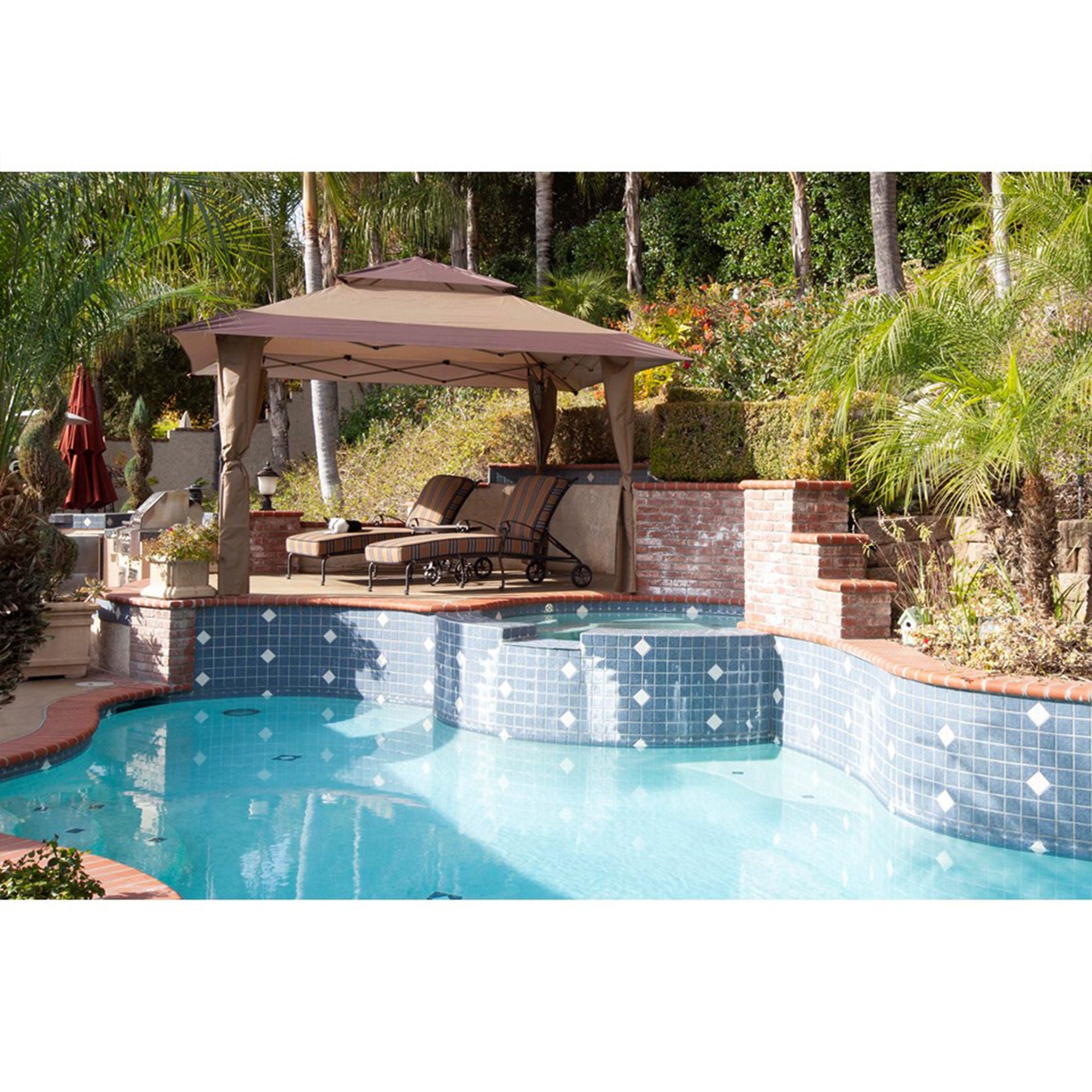 Z-Shade 13 x 13 Foot Gazebo Instant Shade Canopy & Leg Weight Plates, Set of 4