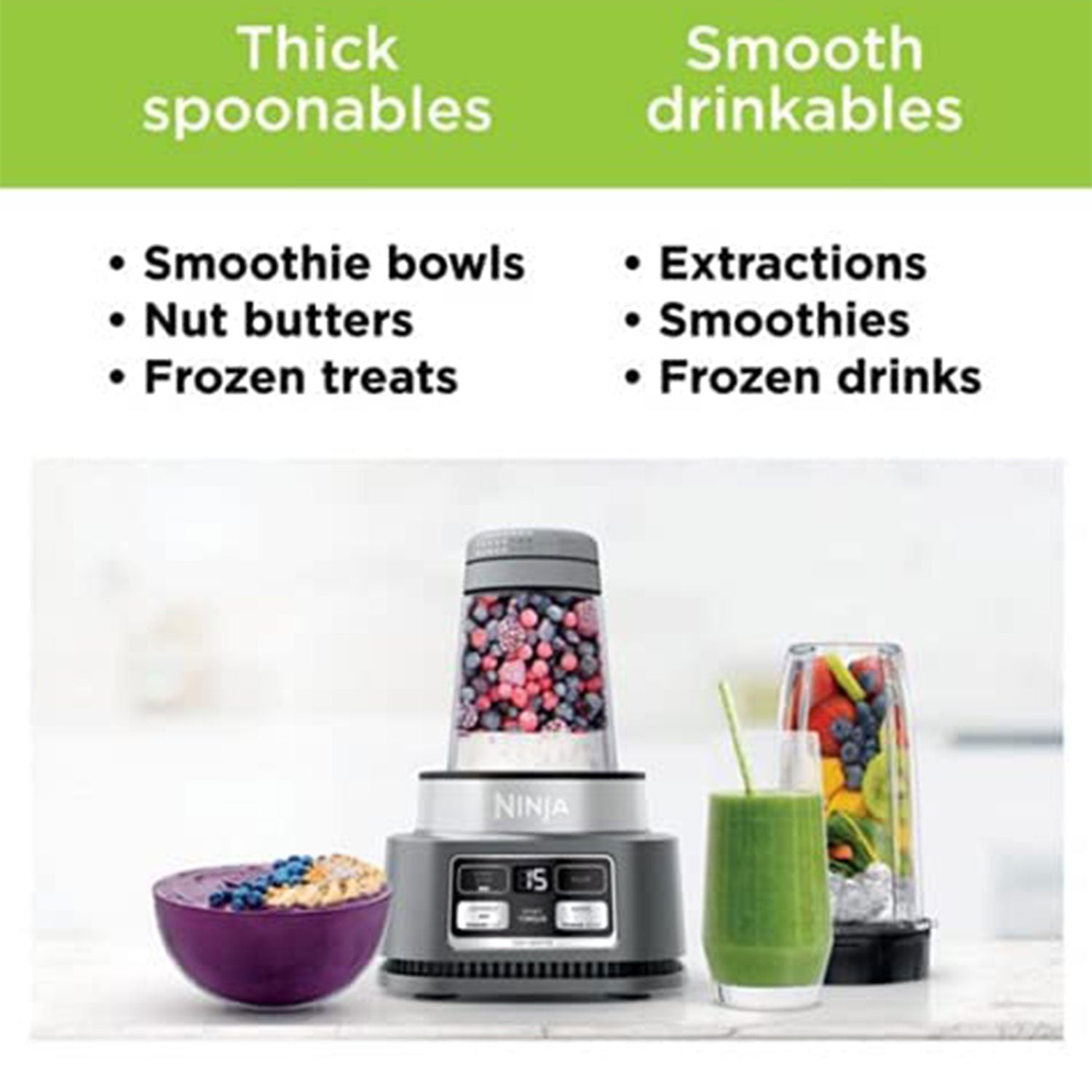 Ninja Foodi SS100 Smoothie Bowl Maker with Ninja Nutri Ninja Guide Cookbook