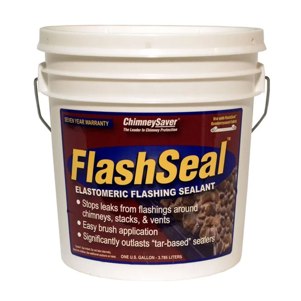 ChimneySaver FlashSeal Elastomeric Flash Sealant for Chimneys, 1 Gallon, Black