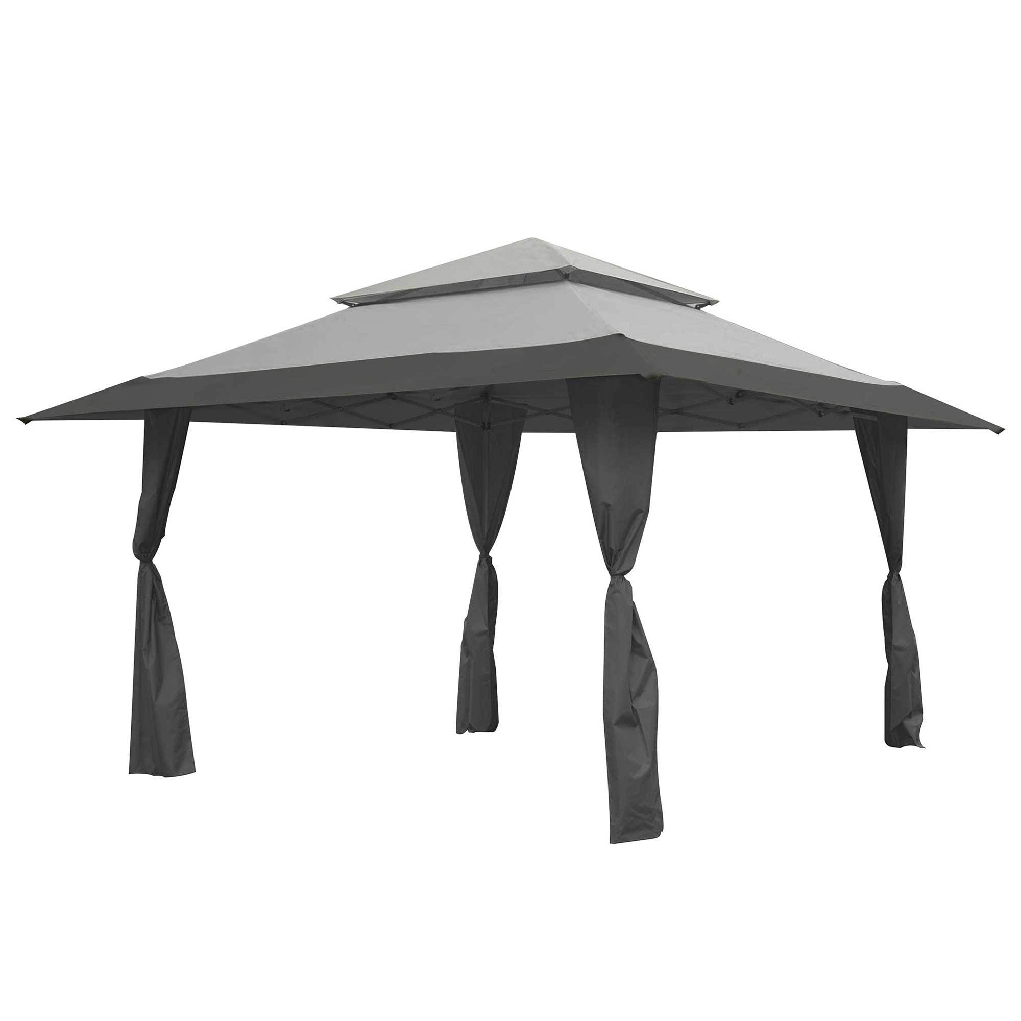 Z-Shade 13 x 13 Foot Instant Gazebo Canopy, Gray & 5 Pound Leg Weight, Set of 4