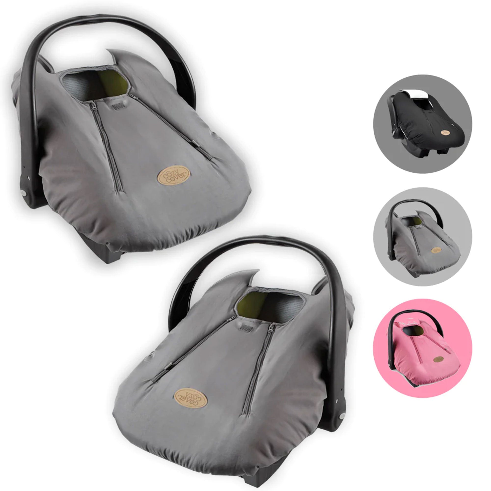 CozyBaby Original Infant Car Seat Cover w/ Dual Zippers & Elastic Edge (Used) - VMInnovations