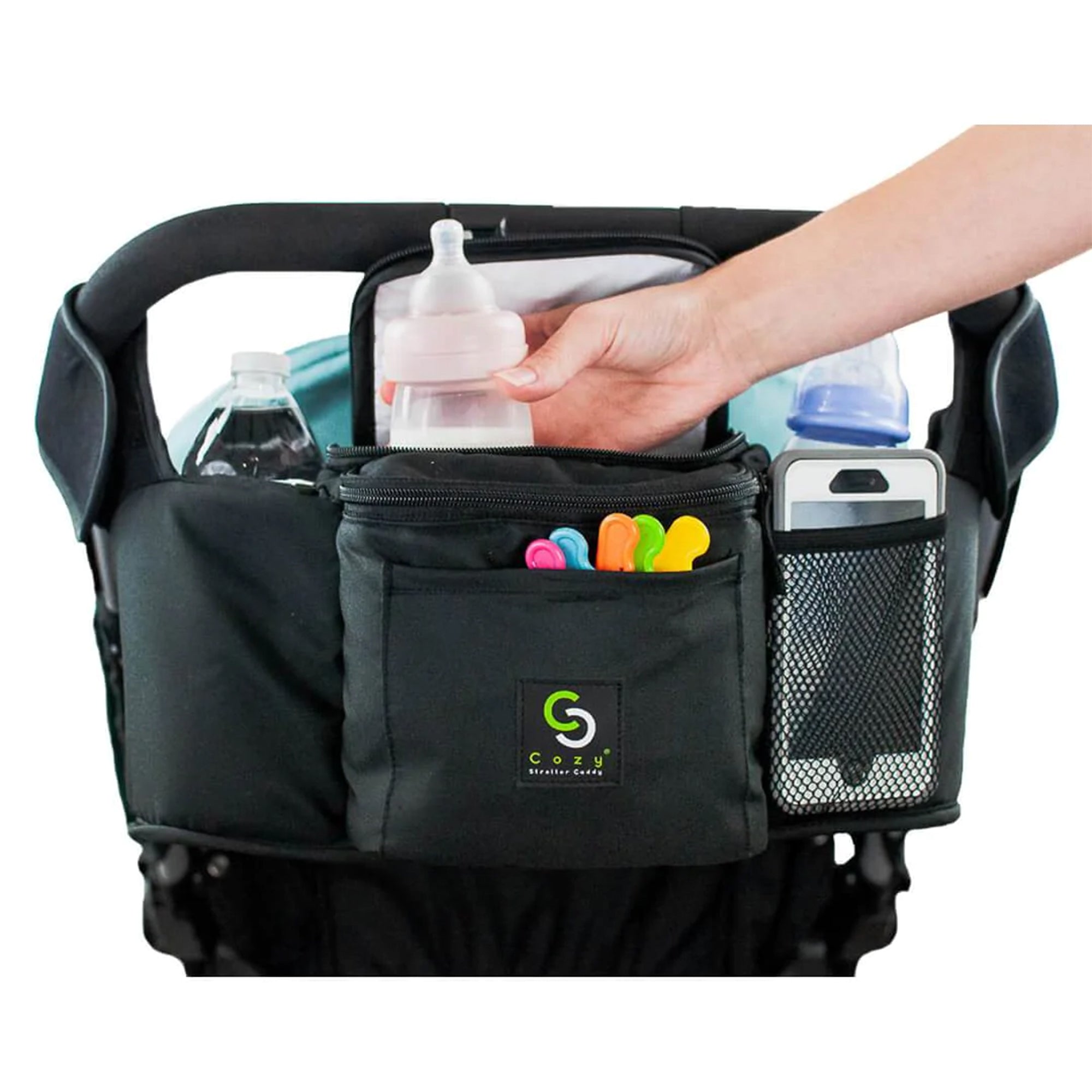 Cozy Cover Stroller Organizer Insulated Storage Caddy Basket, Black(Used) - VMInnovations