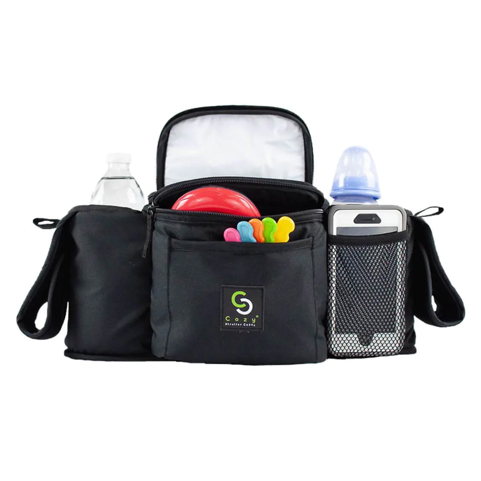 Cozy Cover CozyBaby Stroller Organizer Insulated Storage Caddy Basket, Black - VMInnovations