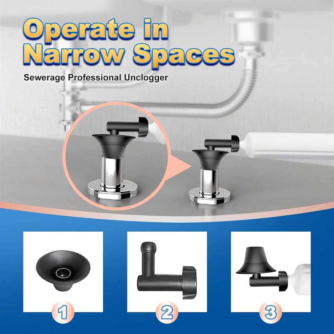 FEIYABDF Bathroom Manual High Pressure Air Toilet Plunger for Unclogging Pipes - VMInnovations