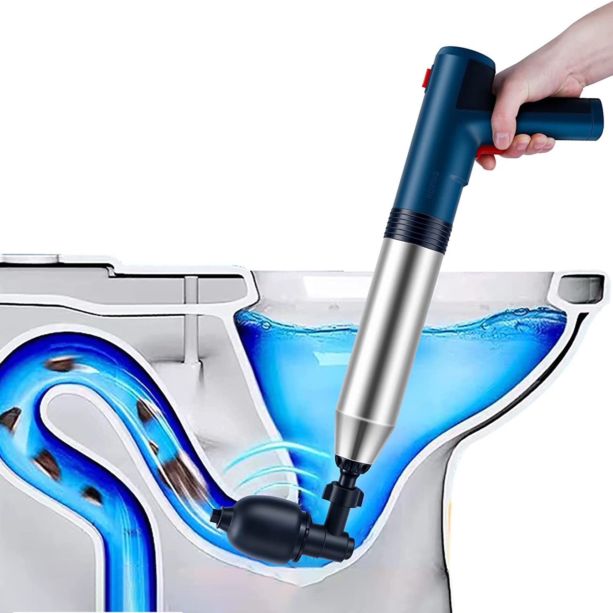 FEIYABDF Electric High Pressure Air Gun Plunger for Unclogging Pipes, Tool Only - VMInnovations