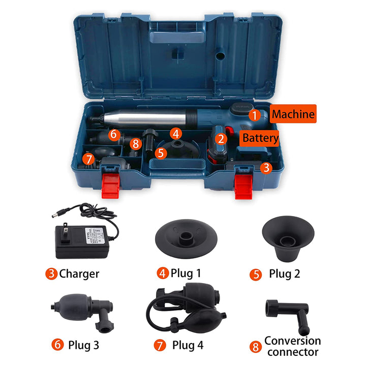 FEIYABDF Electric Rechargeable High Pressure Pipe Unclogging Air Gun Plunger - VMInnovations