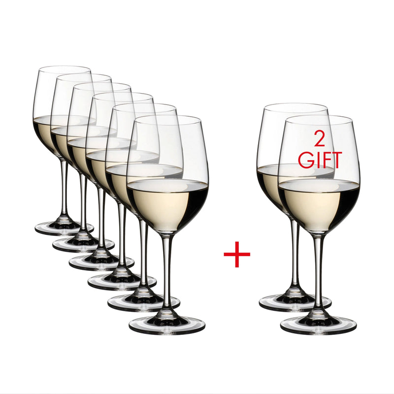 Riedel Vinum Dishwasher Safe Viognier/Chardonnay White Wine Glasses (8 Pack)