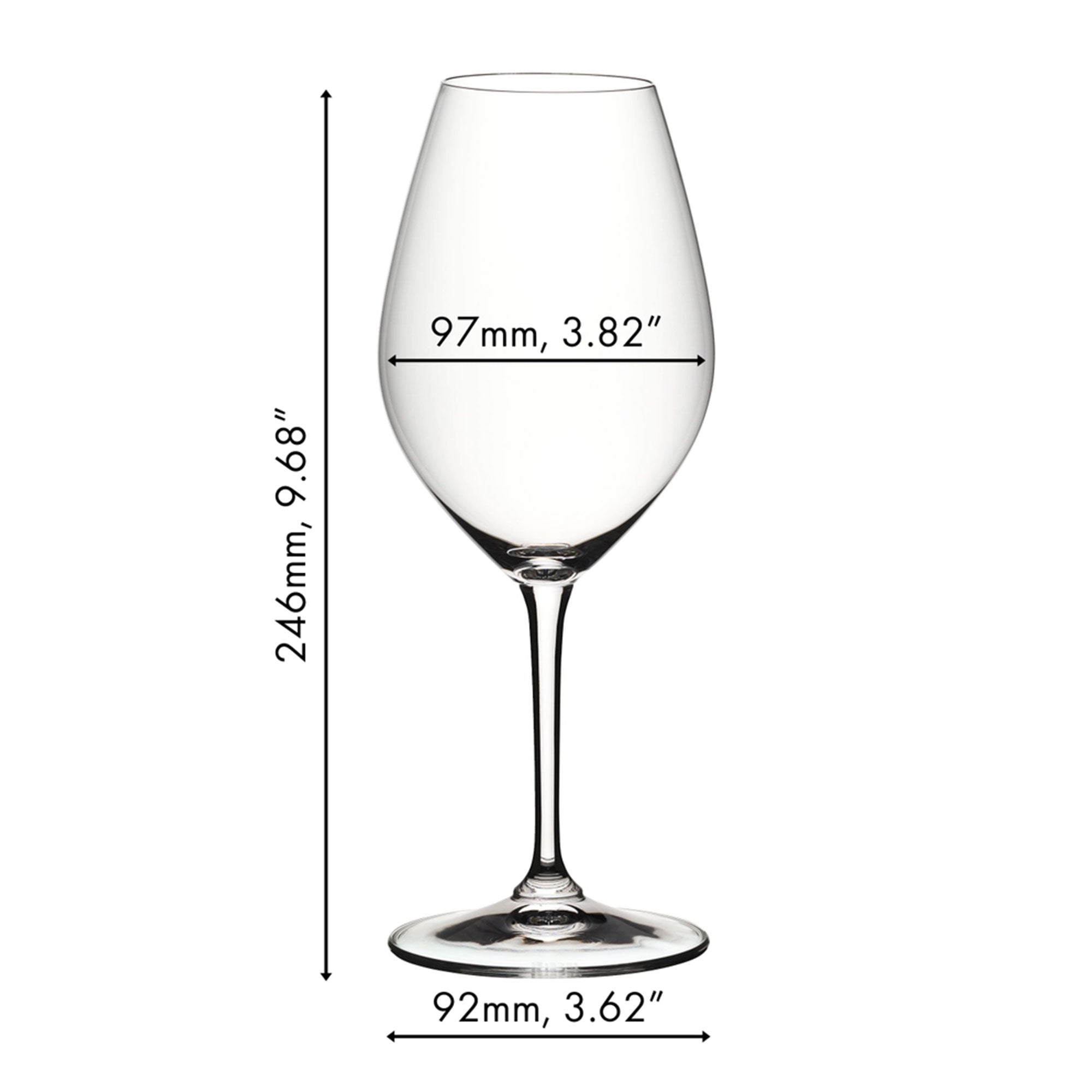 Riedel Wine Friendly Riedel 002, Red Wine Stemmed Crystal Glasses, 2 Pieces (Open Box)