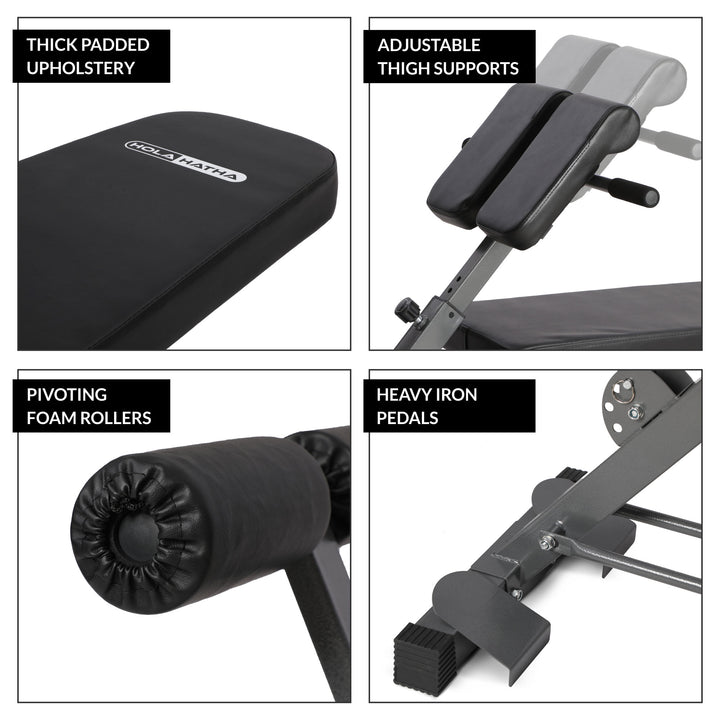 HolaHatha Multi Functional Weight Training Exercise Bench for Full Body Workout - VMInnovations