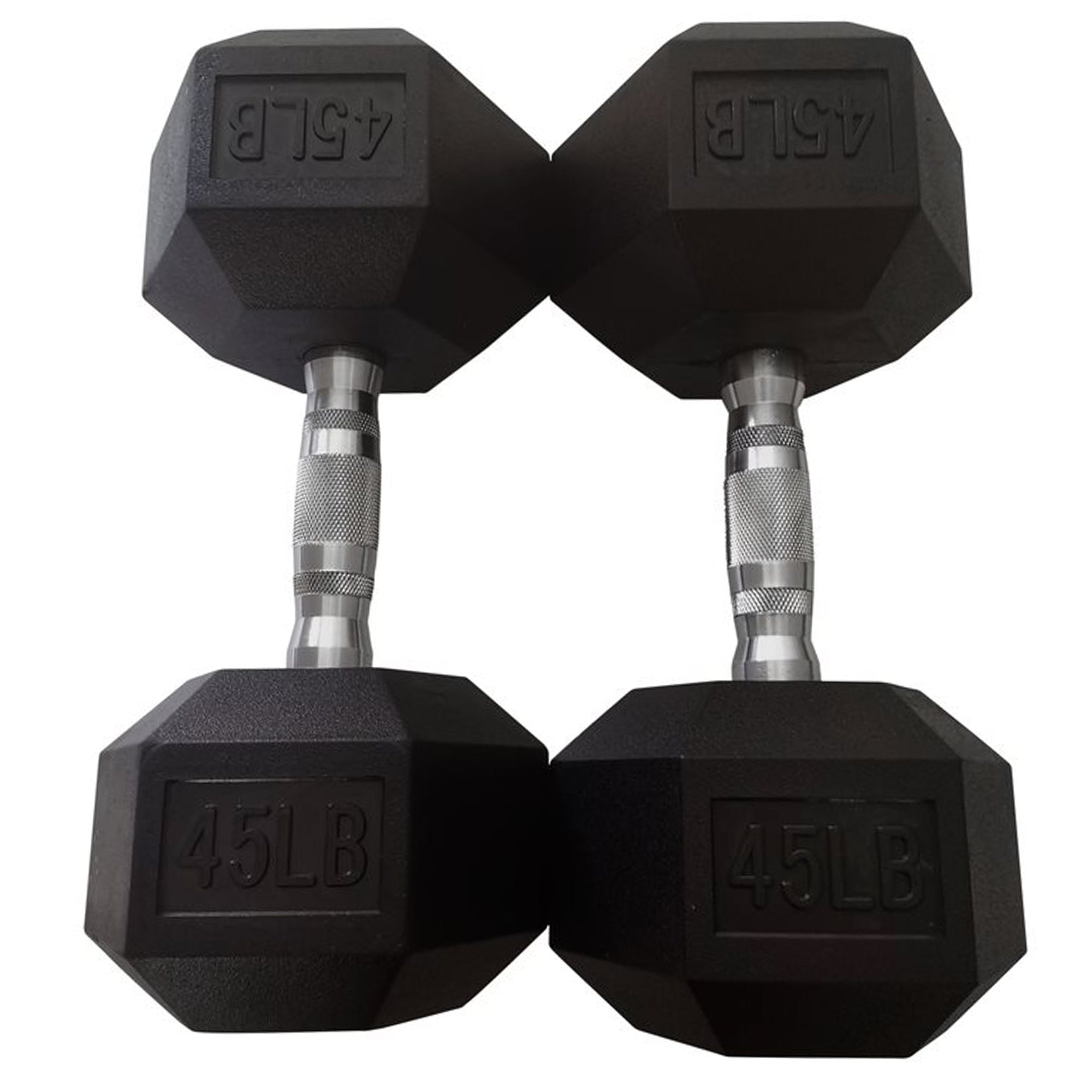 Hexagonal Cast Exercise Dumbbell Free Weight Pair, 45 Pounds (Open Box) - VMInnovations