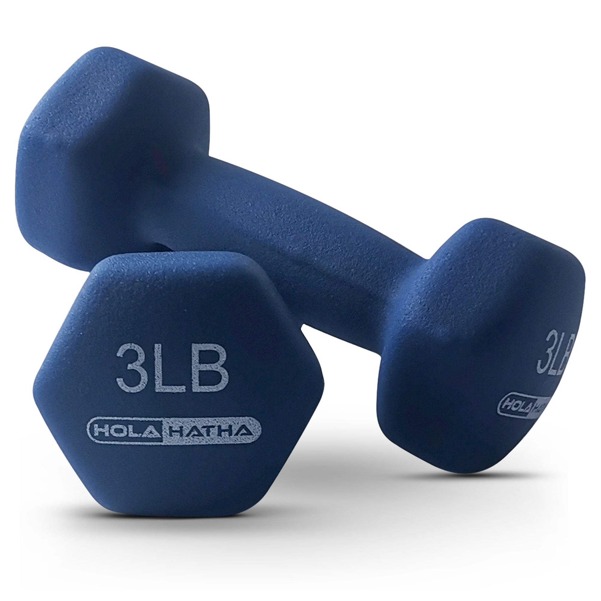 HolaHatha Weight Set w/ 3, 5 & 8 LB Hand Weights & Storage Rack (Open Box)