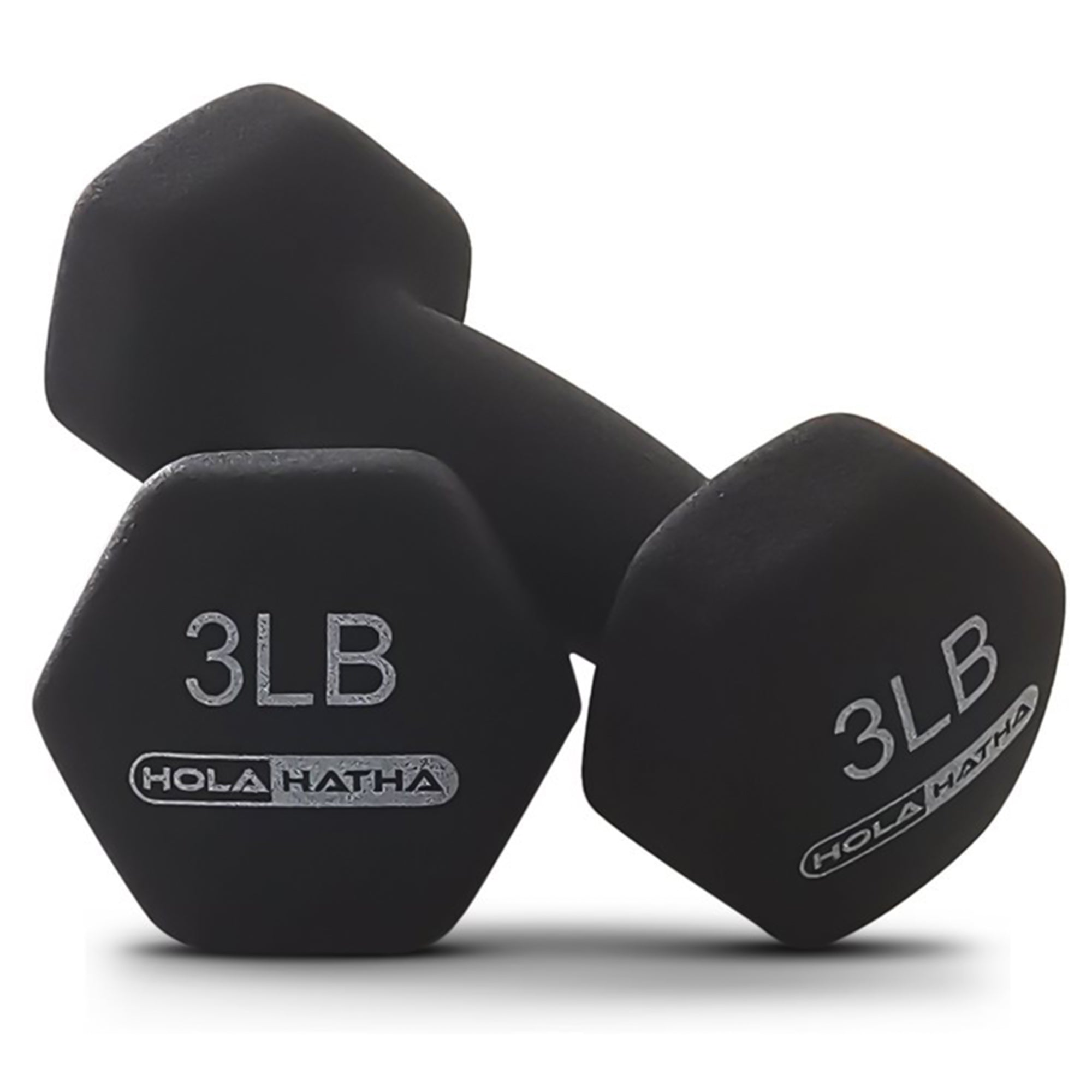 HolaHatha 2, 3, & 5 Pound Neoprene Dumbbell Weight Set w/ Rack, Pastel (Used) - VMInnovations