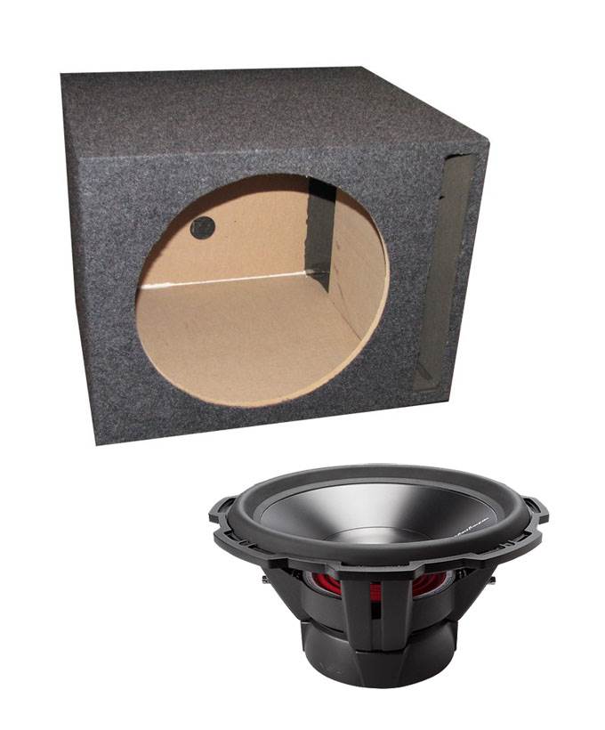 ROCKFORD FOSGATE P3D2-15 15" 1200 Watt 2-Ohm Car Audio Subwoofer + Sub Box