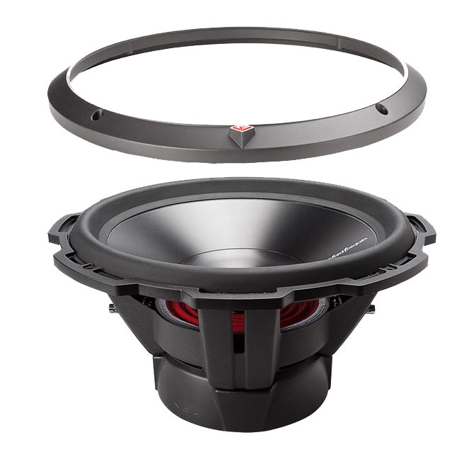 2) ROCKFORD FOSGATE P3D2-12 12" 2400 Watt 2-Ohm DVC Car Subwoofers + Sub Box