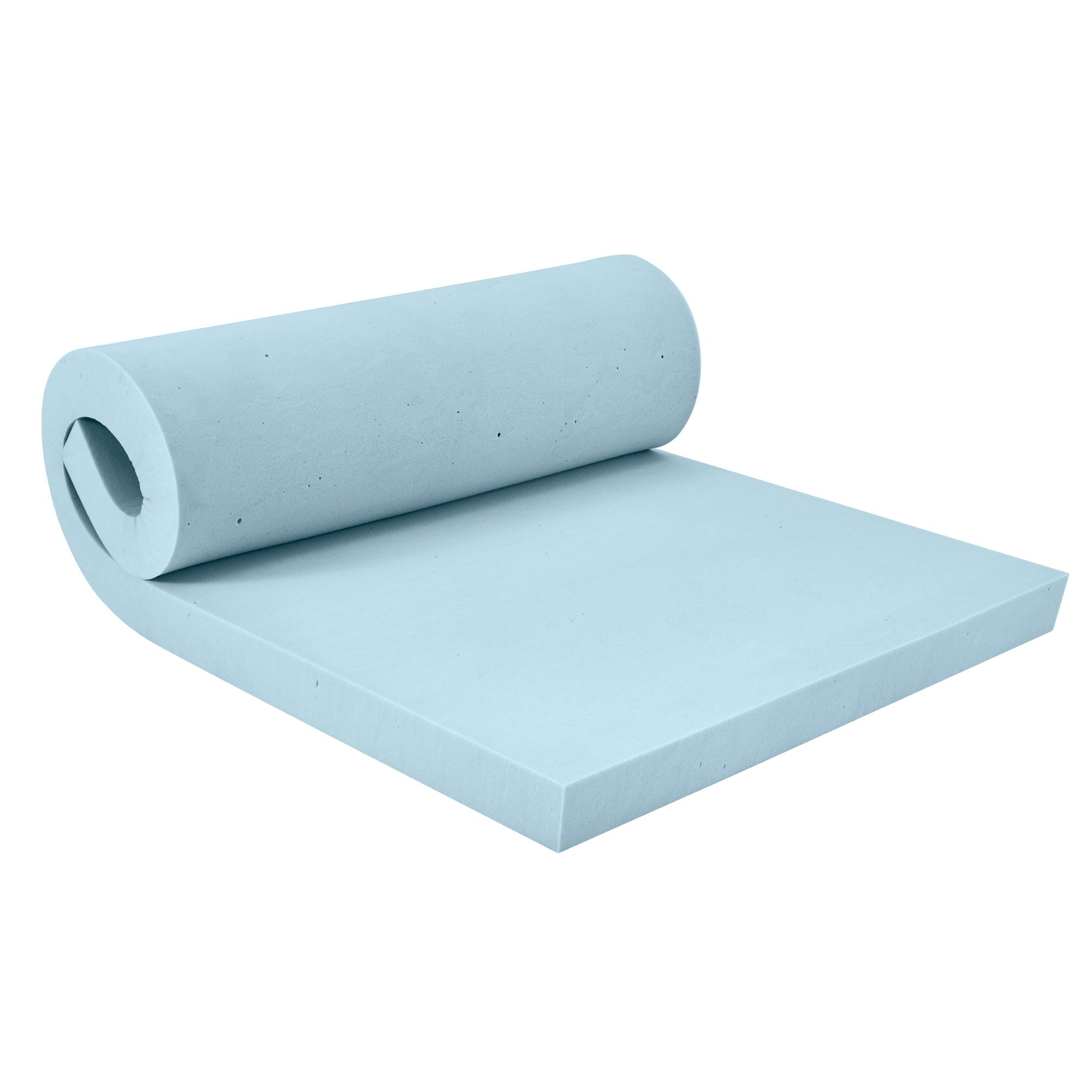 Blue Swirl 3in TrueForm Memory Foam Gel Infused Mattress Topper, Full (Open Box) - VMInnovations