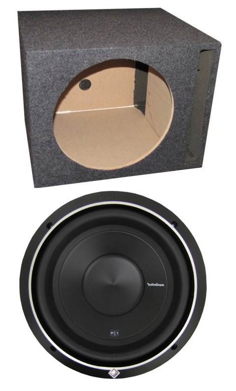 Rockford Fosgate 12" 500W Car Audio Subwoofer Sub with QPower 12" Enclosure Box