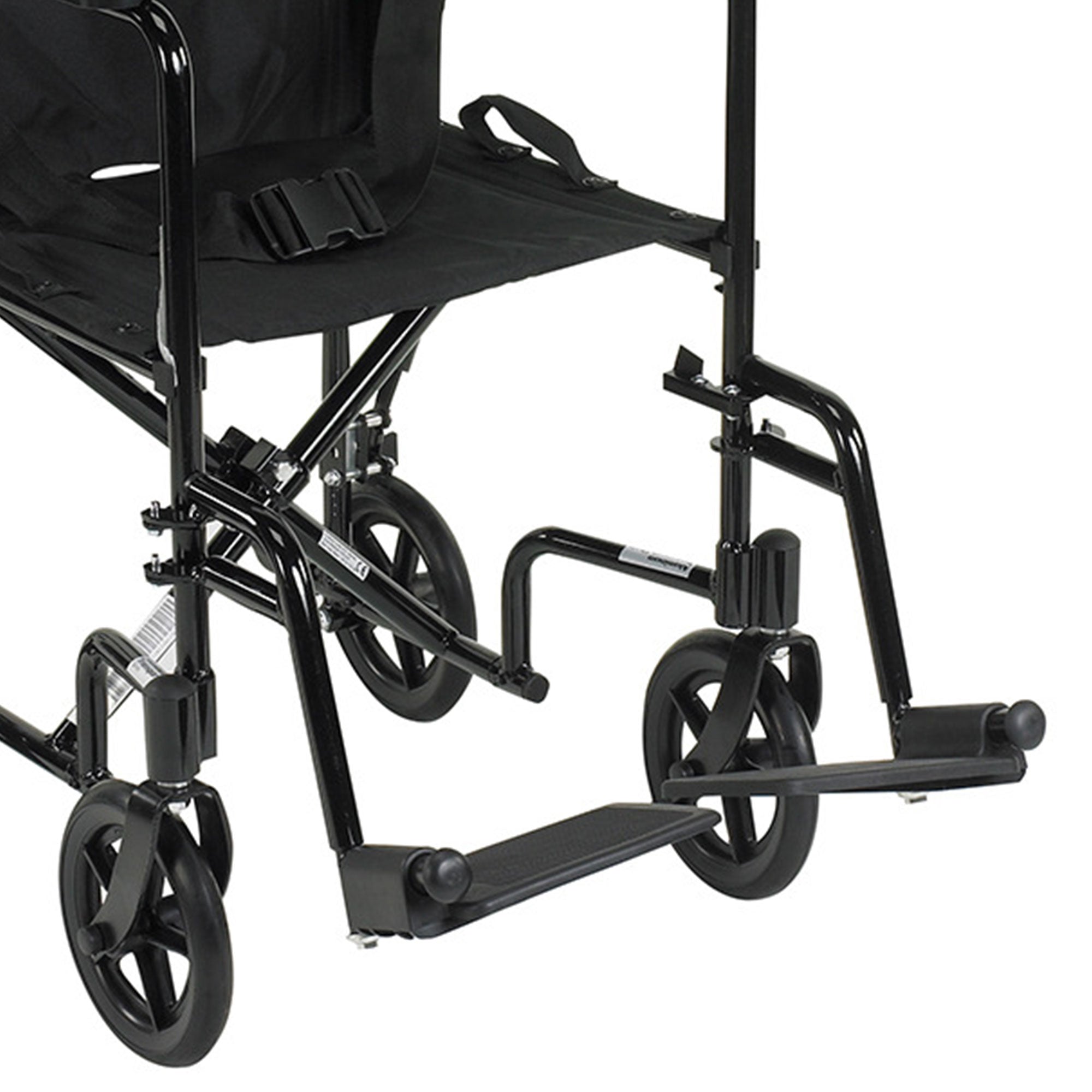 Drive Medical 19 In Lightweight Aluminum Frame Transport Wheelchair Chair, Black