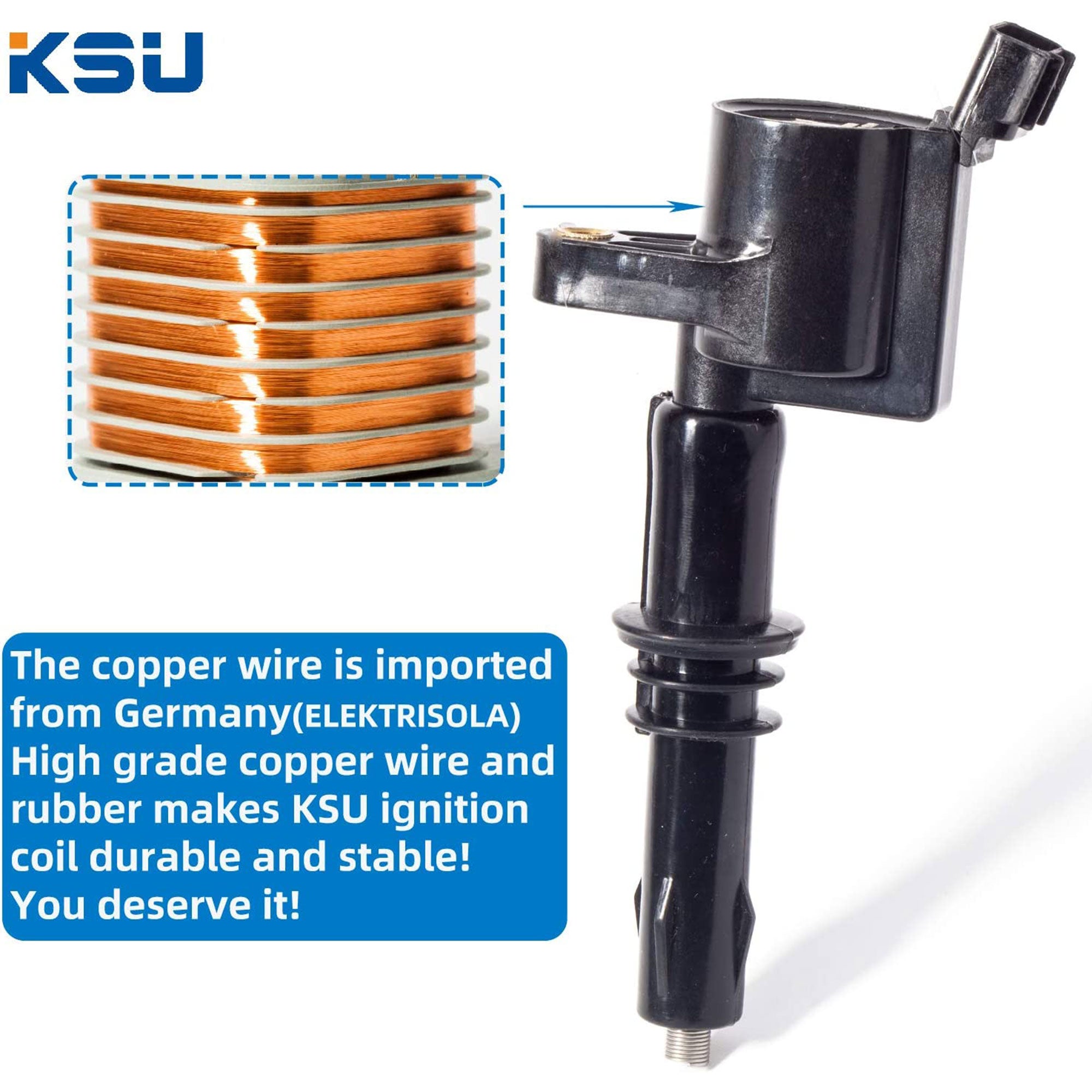 KSU Ignition Coil, Compatible w/ Ford, Lincoln, & Mercury Models (8 Pack) (Used) - VMInnovations