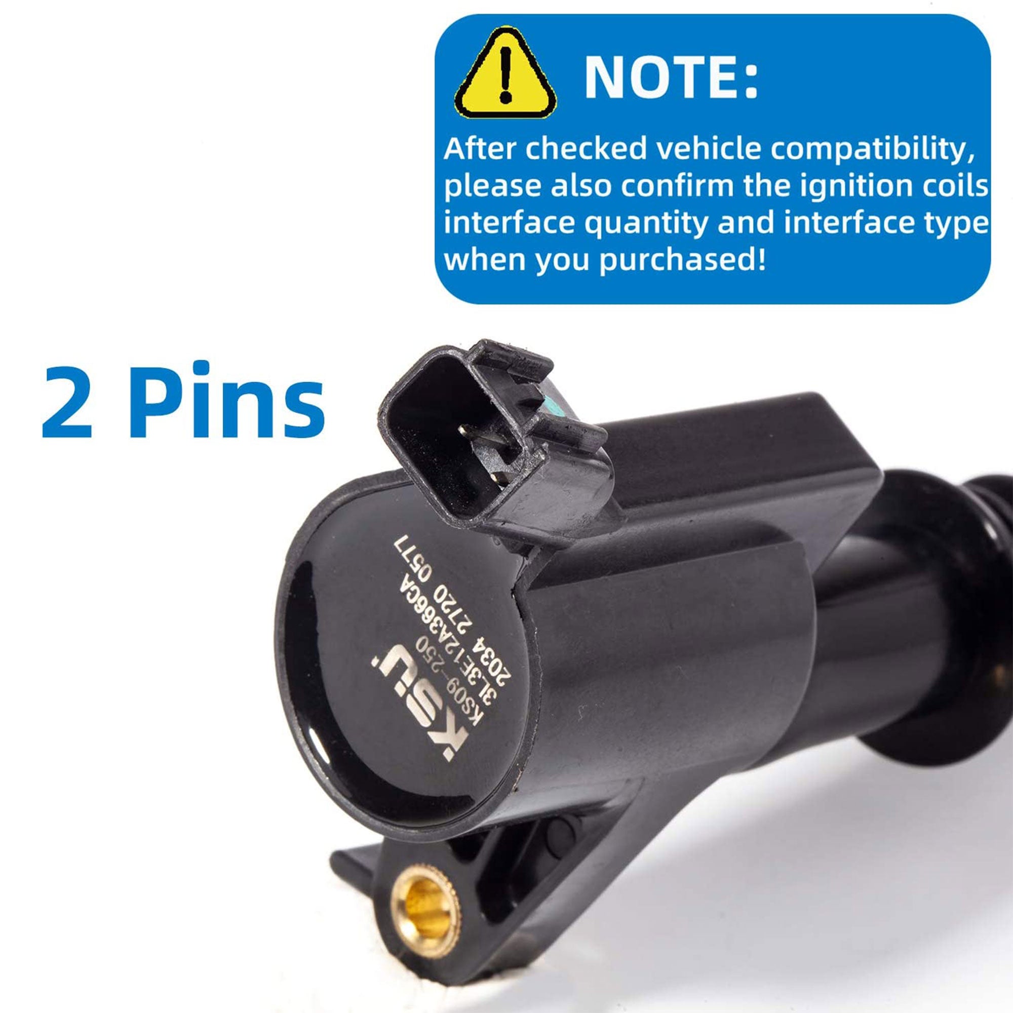 KSU Ignition Coil, Compatible w/ Ford, Lincoln, & Mercury Models (8 Pack) (Used) - VMInnovations