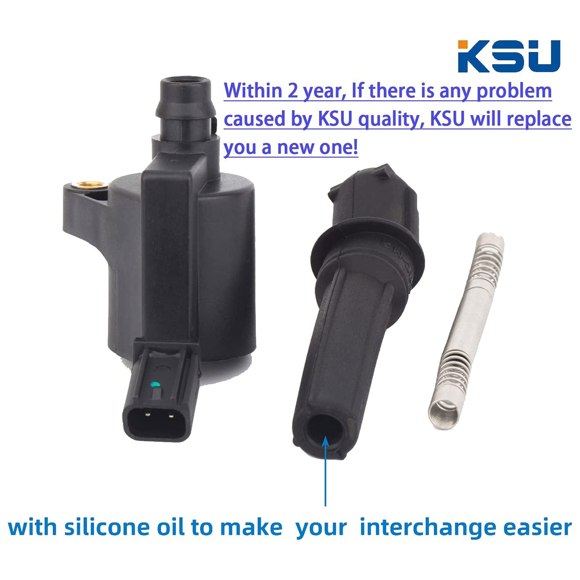 KSU 09-024-2 Ignition Coil, Compatible w/ Select Lincoln Models (8 Pack) - VMInnovations