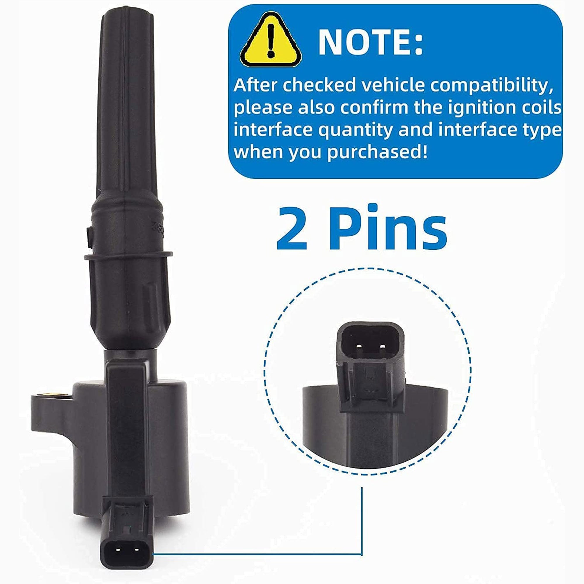 KSU 09-024-2 Ignition Coil, Compatible w/ Select Lincoln Models (8 Pack) - VMInnovations