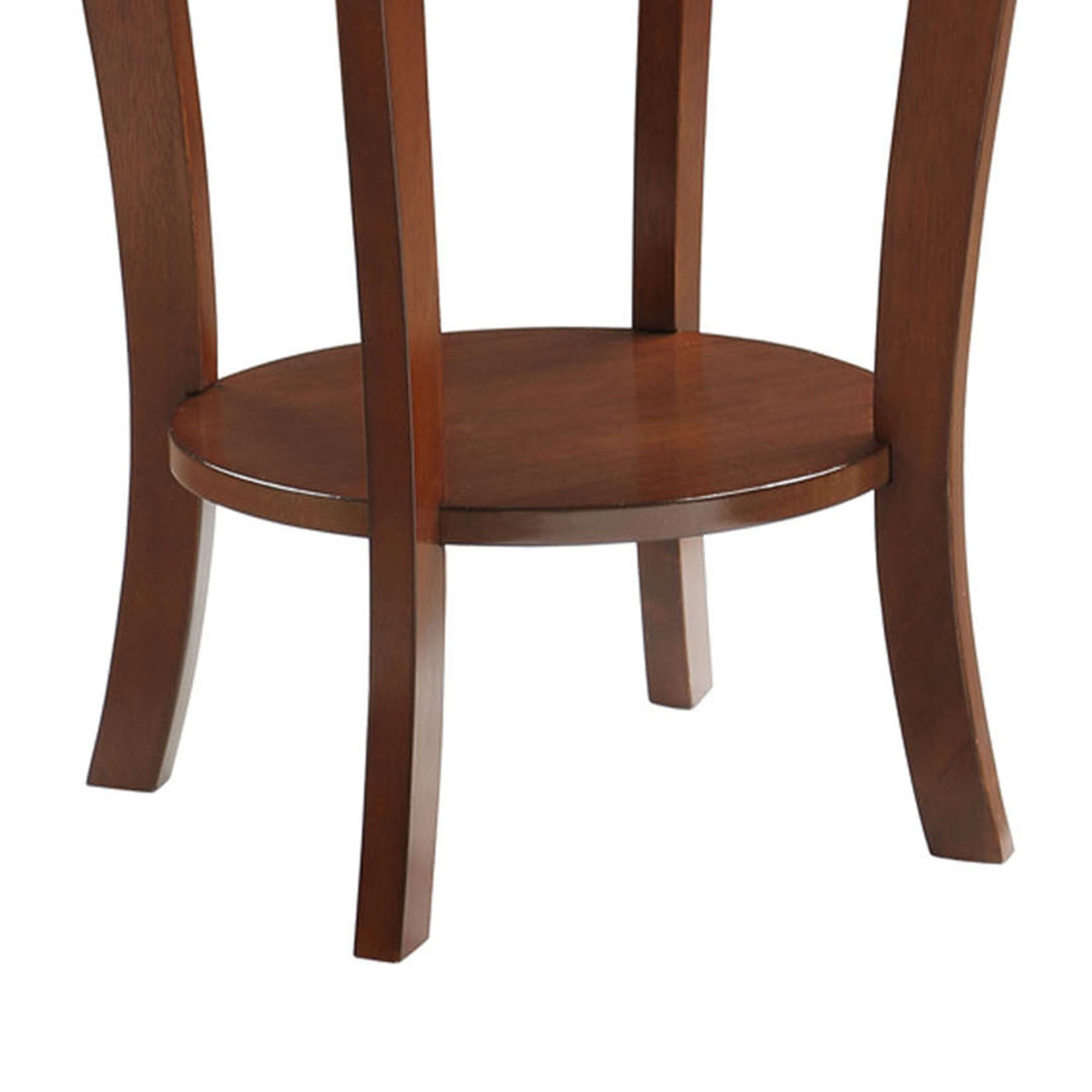 Convenience Concepts American Heritage Round Sofa & Couch End Table, Espress
