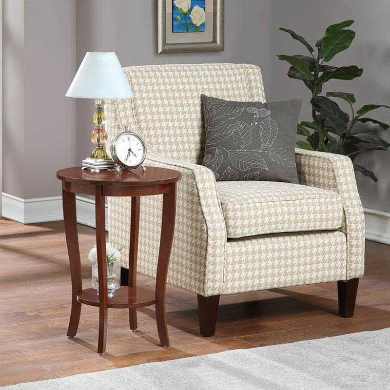 Convenience Concepts American Heritage Round Sofa & Couch End Table, Espress