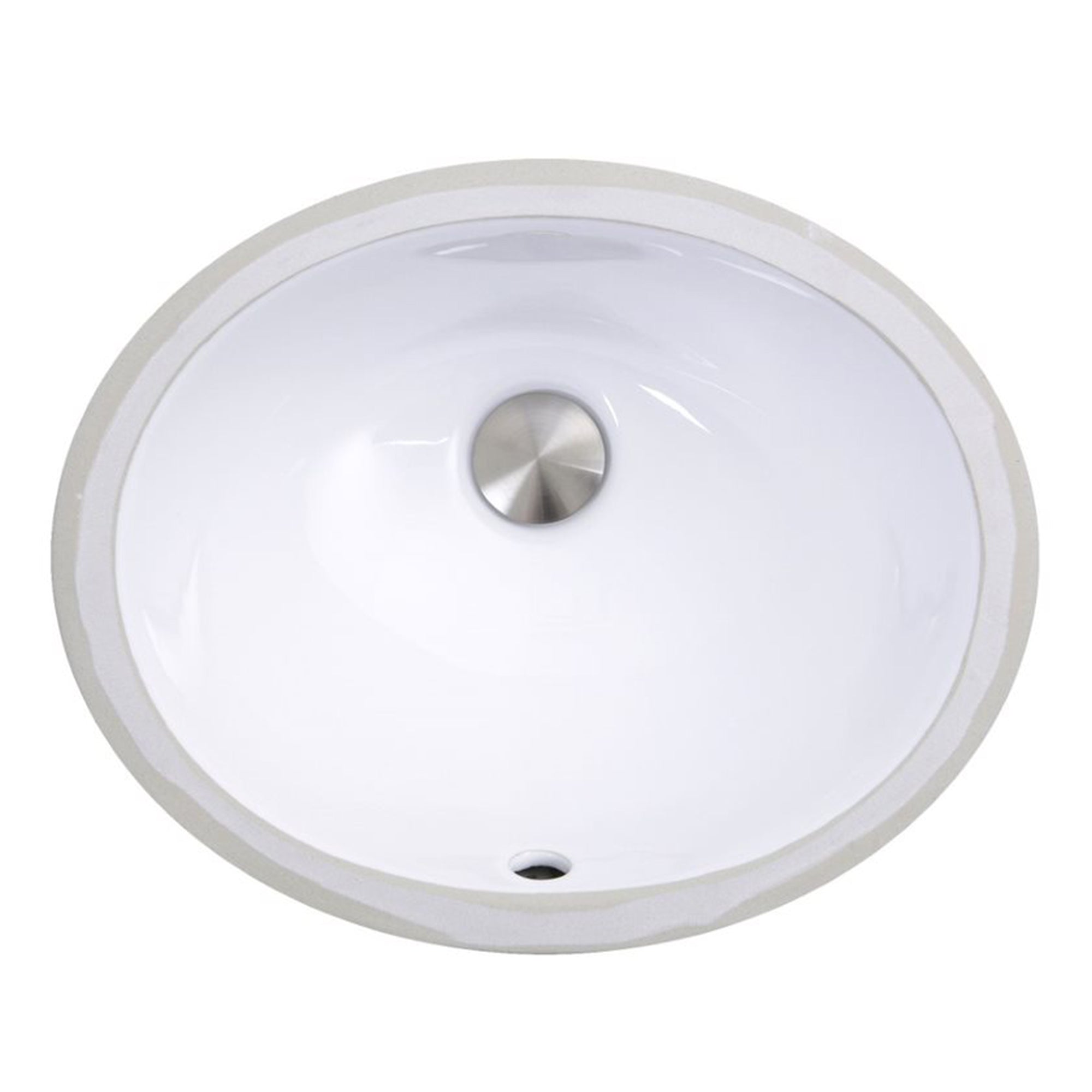 Nantucket Sinks 13x10in Vitreous China Ceramic Undermount Bathroom Sink, White