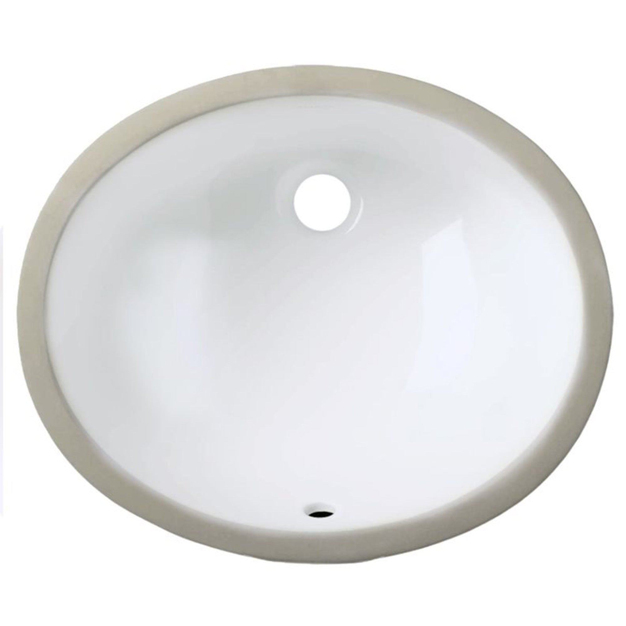 Nantucket Sinks 15x12in Vitreous China Ceramic Undermount Bathroom Sink, White