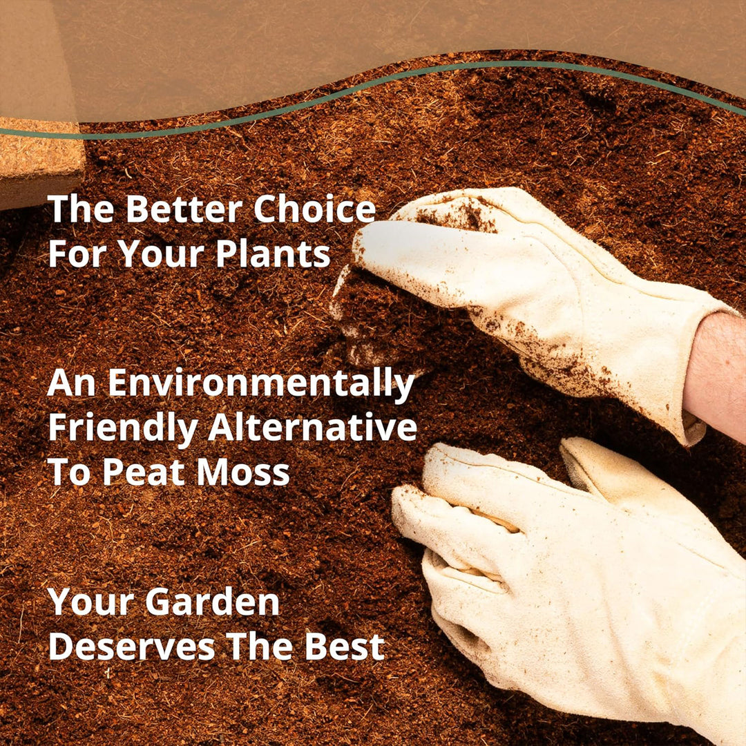 Plantonix Coco Bliss Premium Organic Coconut Coir Pith 10 Pound Bricks (4 Pack)