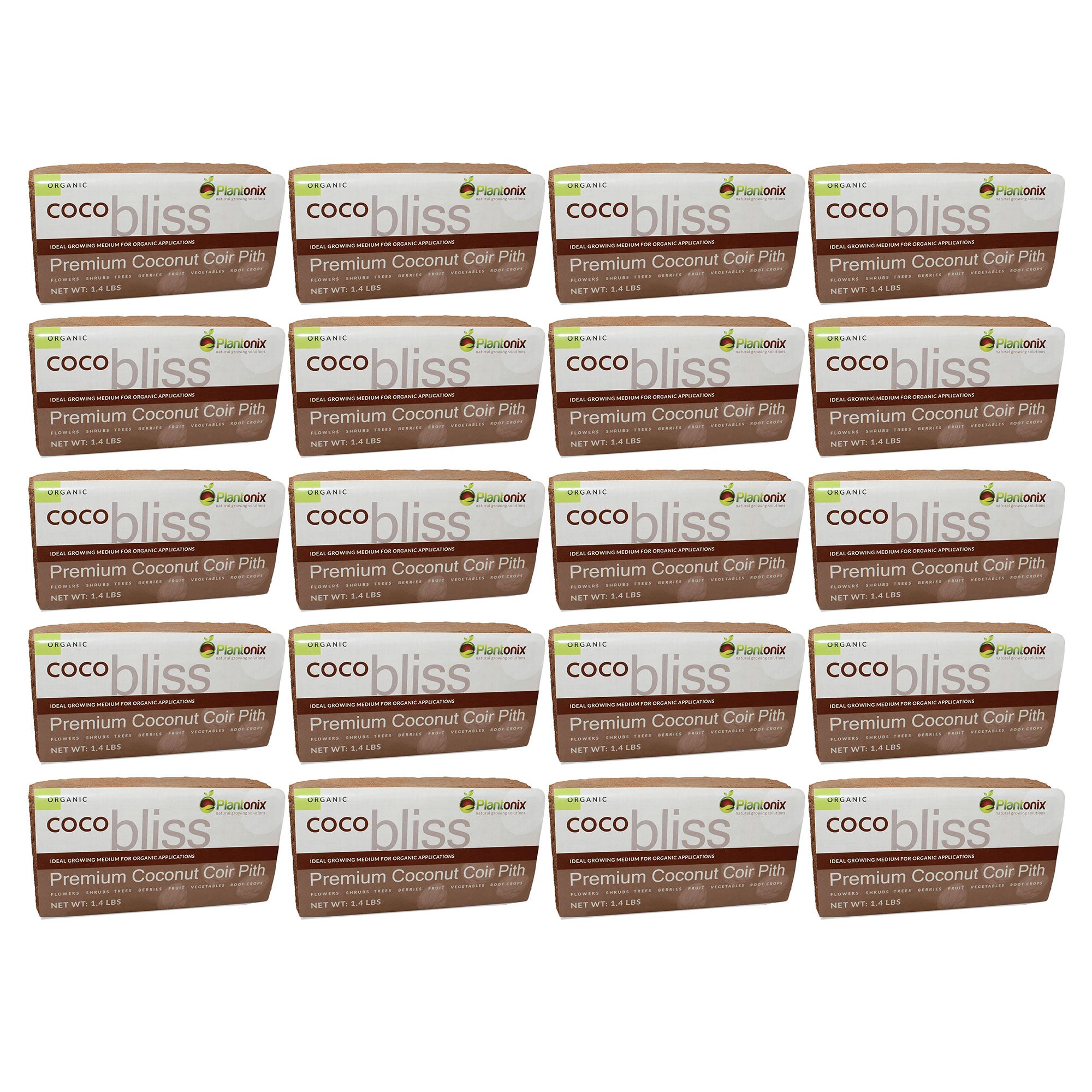 Plantonix Coco Bliss Premium Organic Coconut Coir Pith, 650GM Bricks (Open Box)