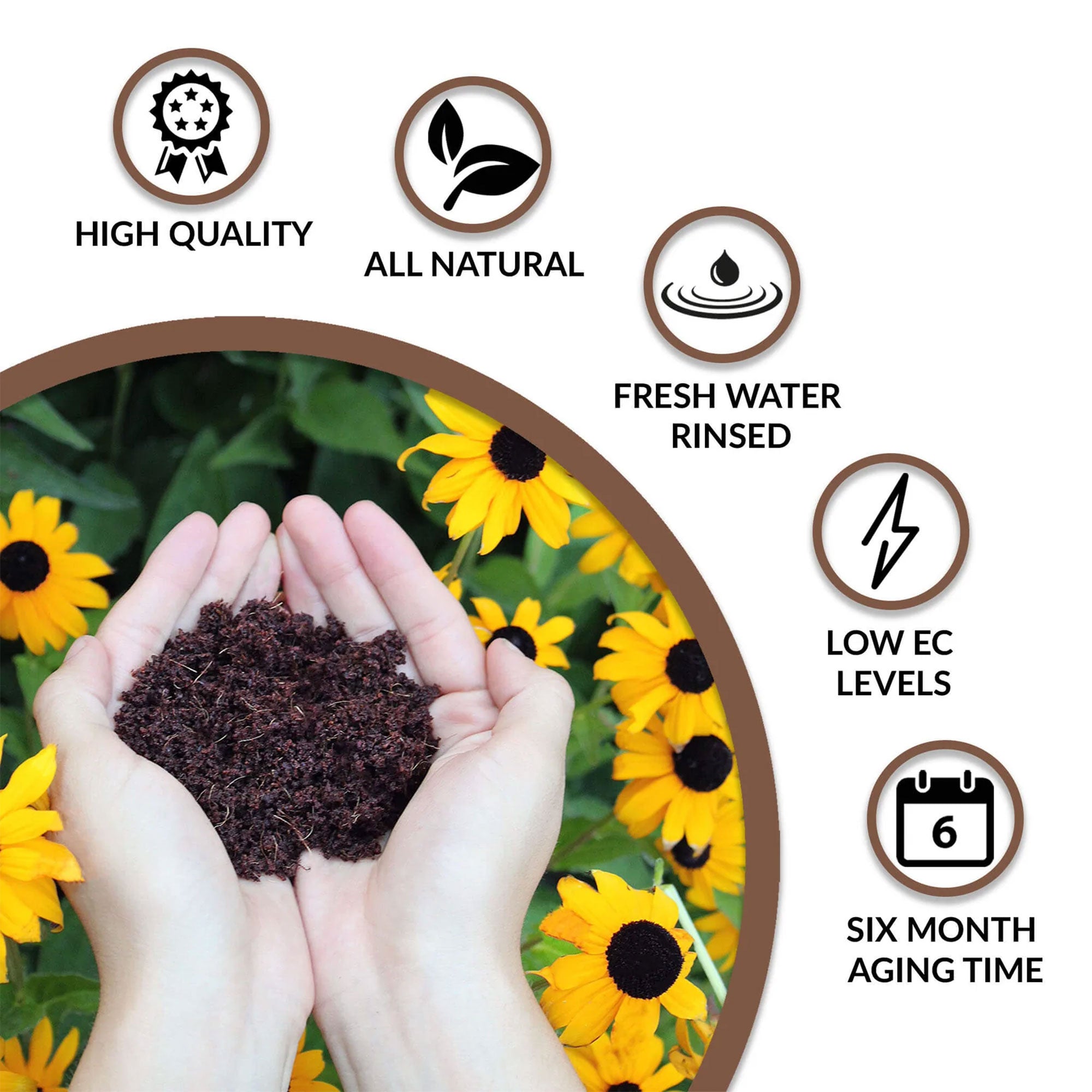 Plantonix Coco Bliss Premium Organic Coconut Coir Pith, 650GM Bricks (20 Pack)