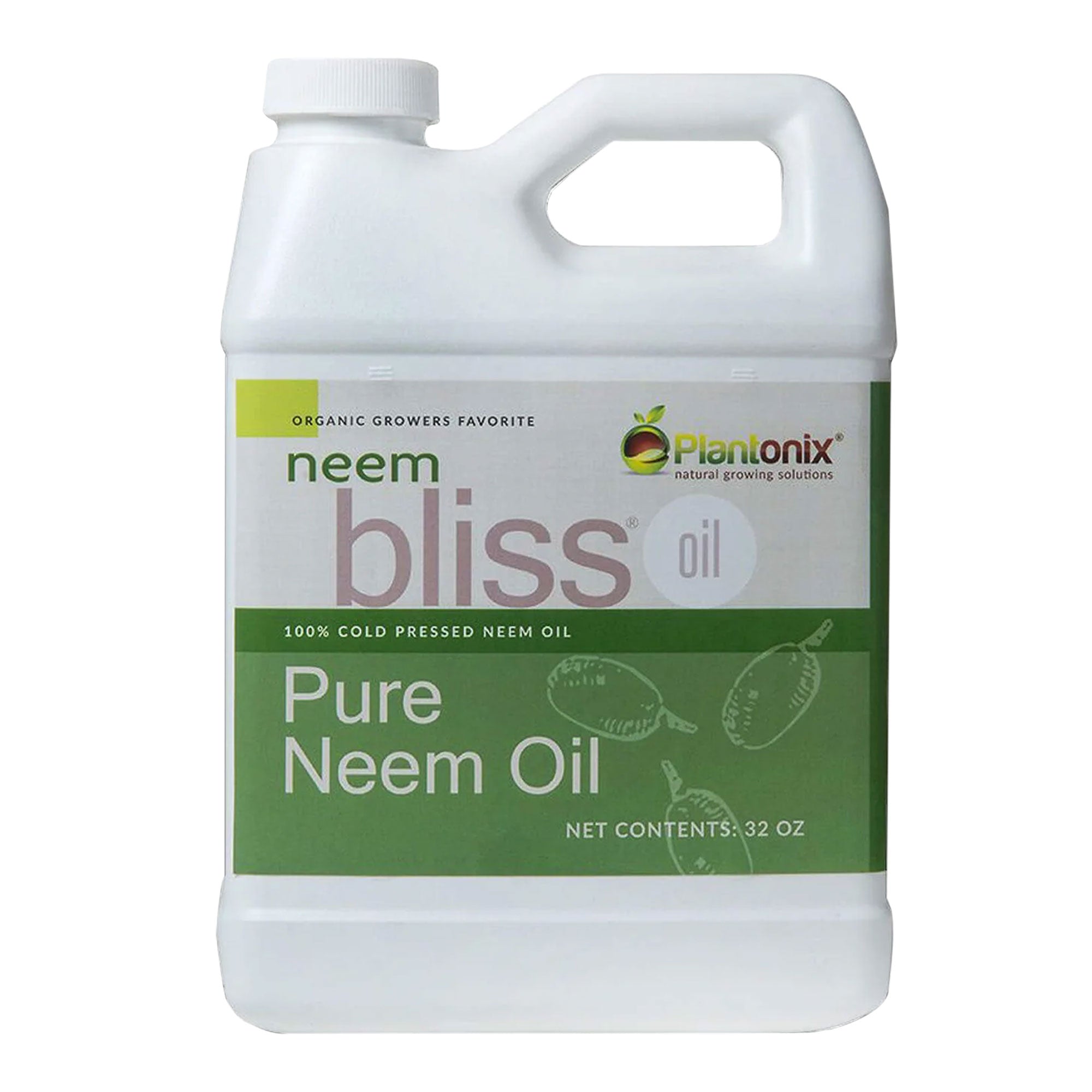 Plantonix Neem Bliss Premium 100 Percent Pure Cold Pressed Seed Oil, 1 Gallon
