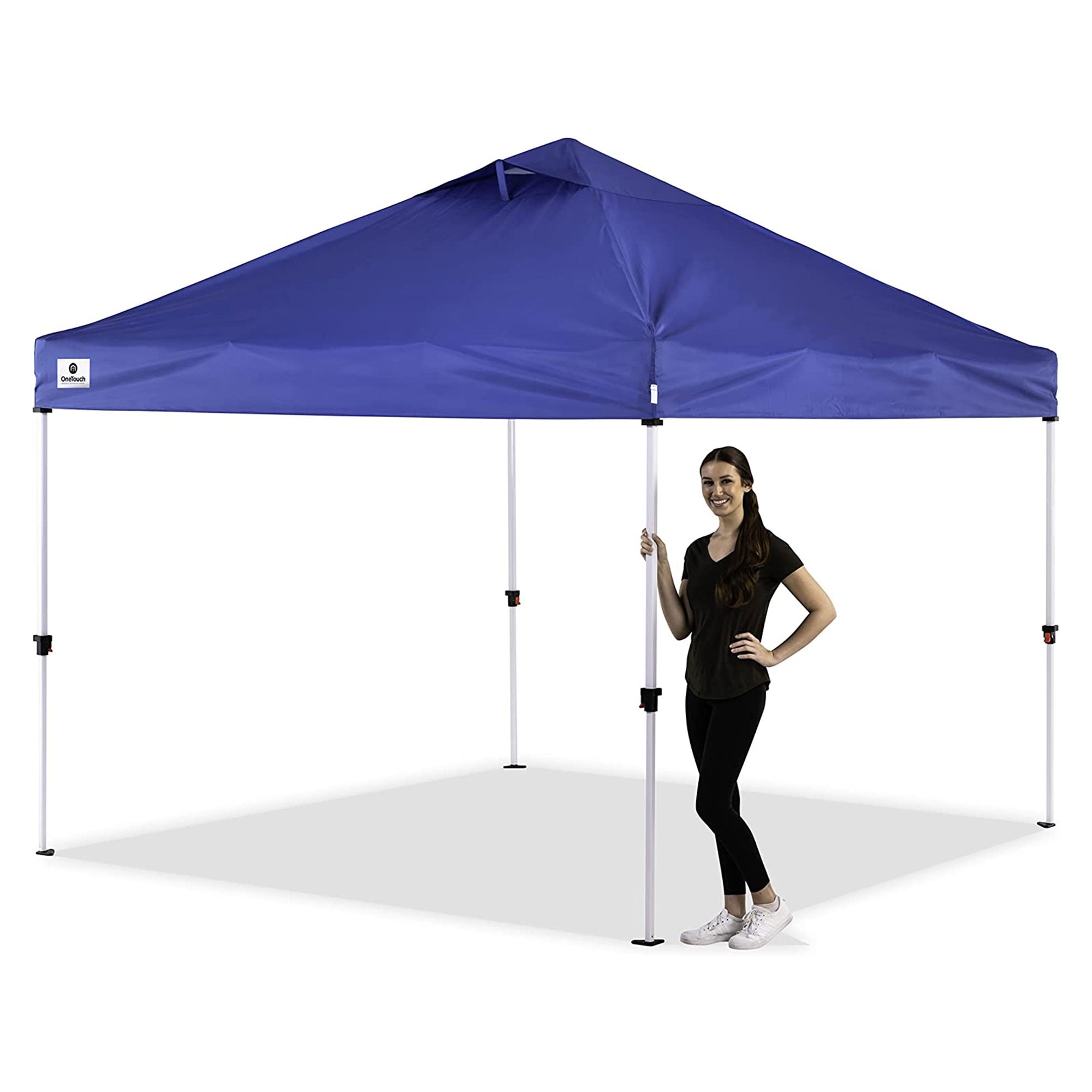 OneTouch 10 Foot x 10 Foot Instant Shade Canopy w/ Center Lock Technology, Blue - VMInnovations