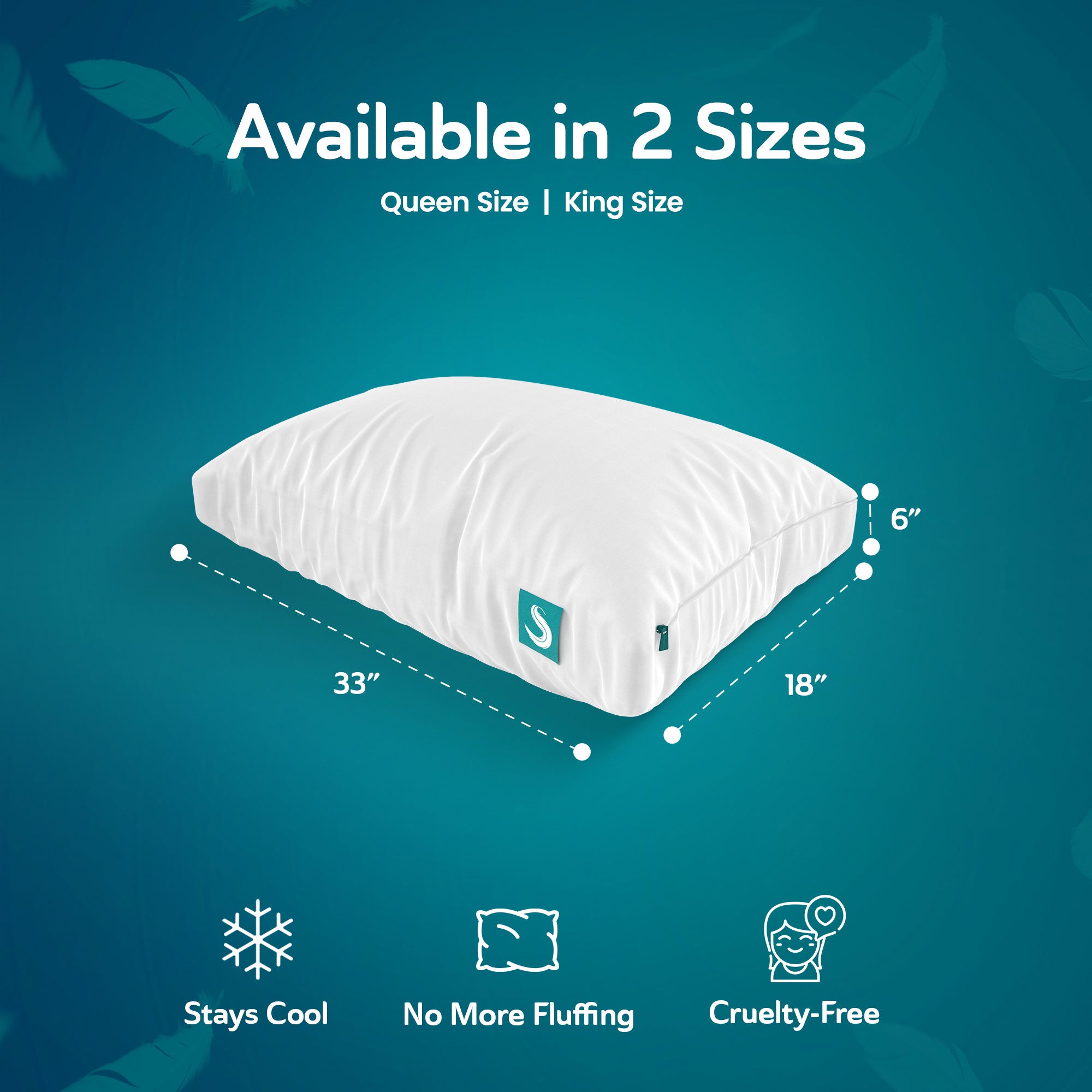 Sleepgram Bed Support Sleeping Pillow with Microfiber Cover, King Size(Open Box)
