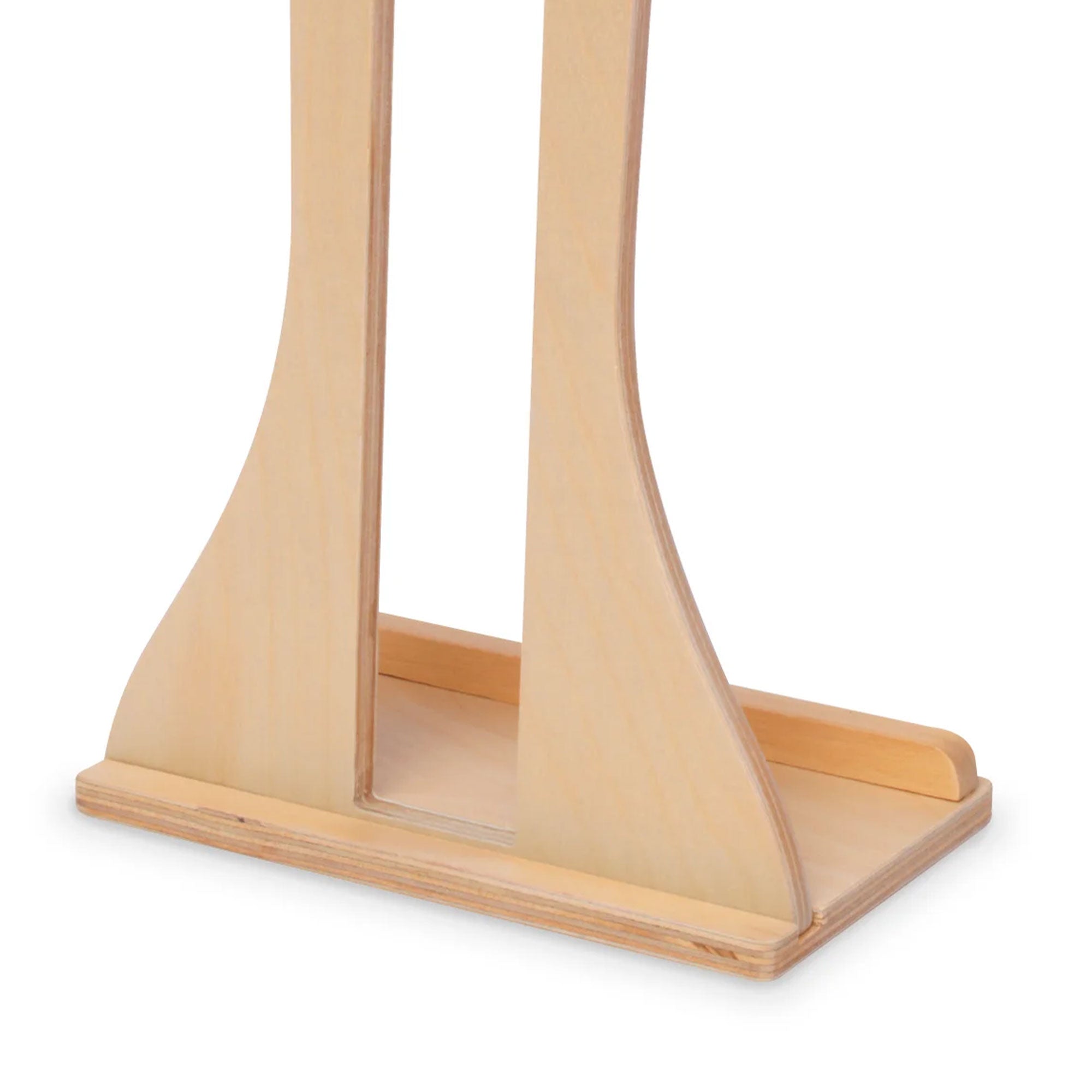 Kinderfeets Child Indoor Floor Wooden Single Bike Stand Storage Rack, Natural - VMInnovations