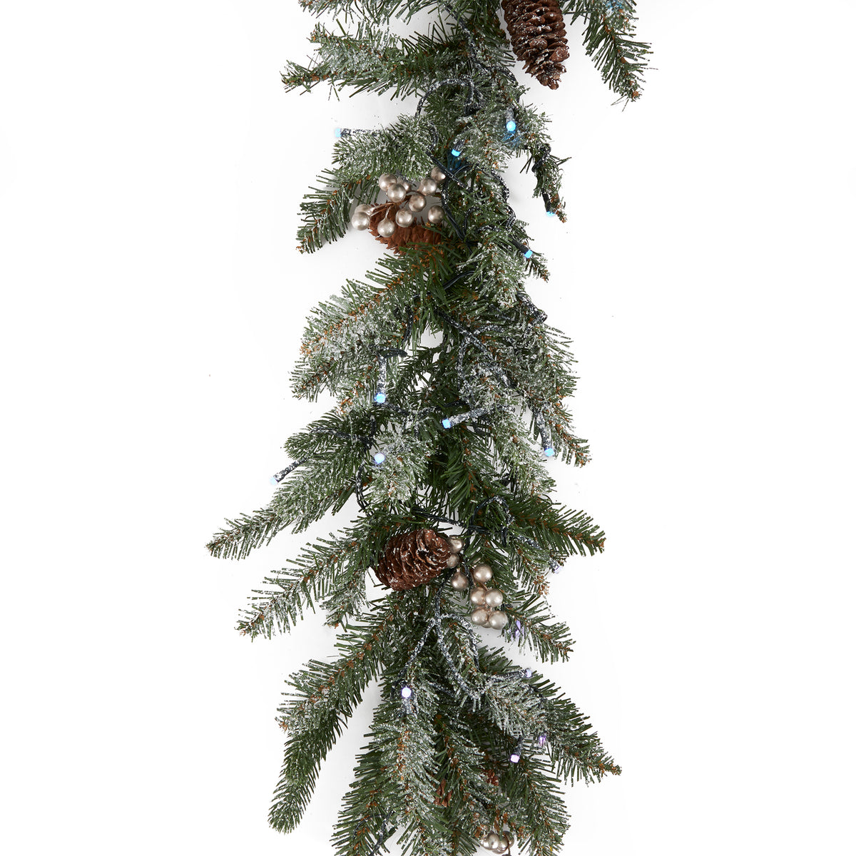 National Tree Company Snowy Morgan Spruce 9' Prelit Twinkly Christmas Garland