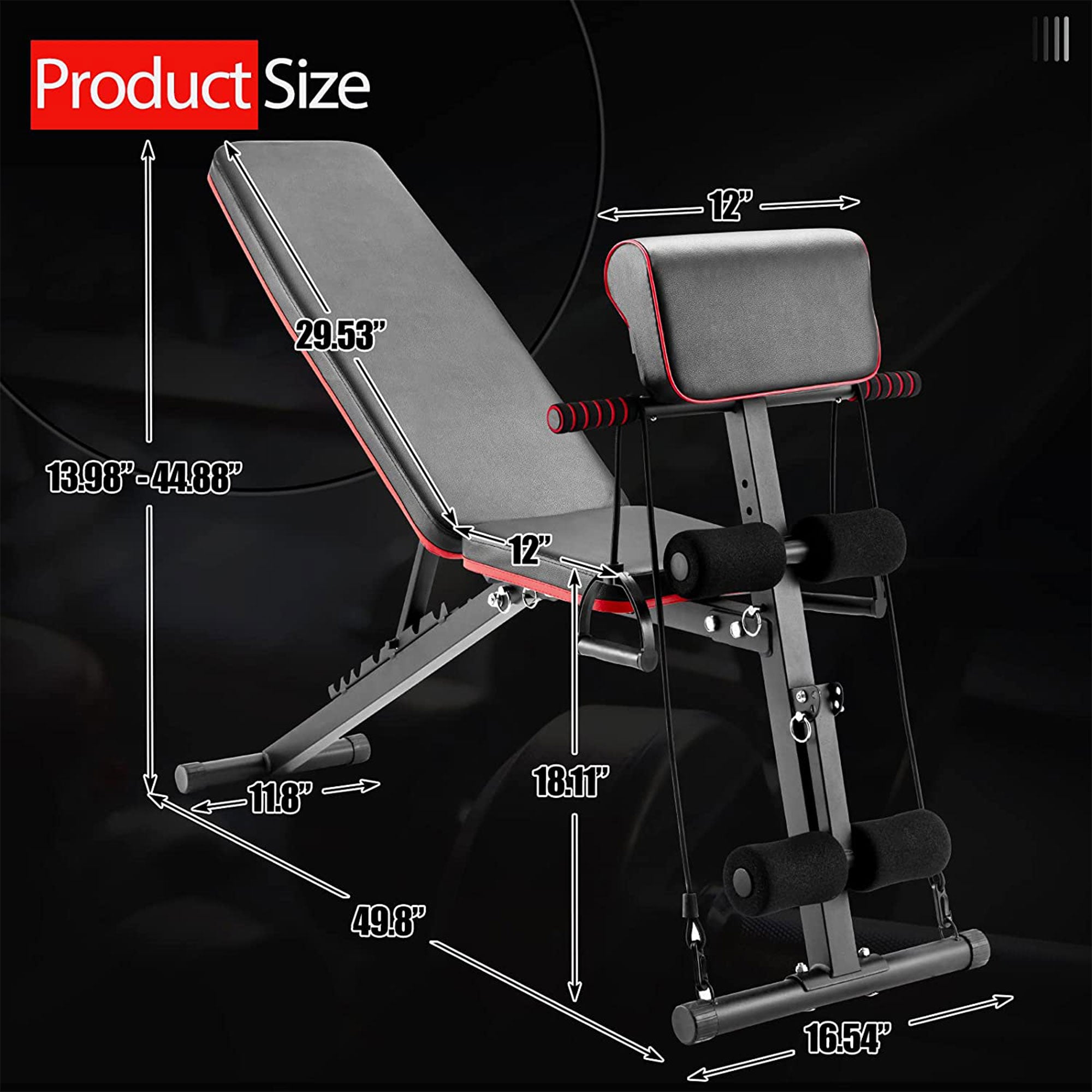 JOMEED Multi Functional Training Weight Bench for At Home Workout (For Parts) - VMInnovations