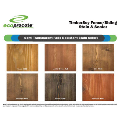 EcoProCote TimberSoy All in 1 Wood Stain and Sealer, Walnut, 1 Gallon