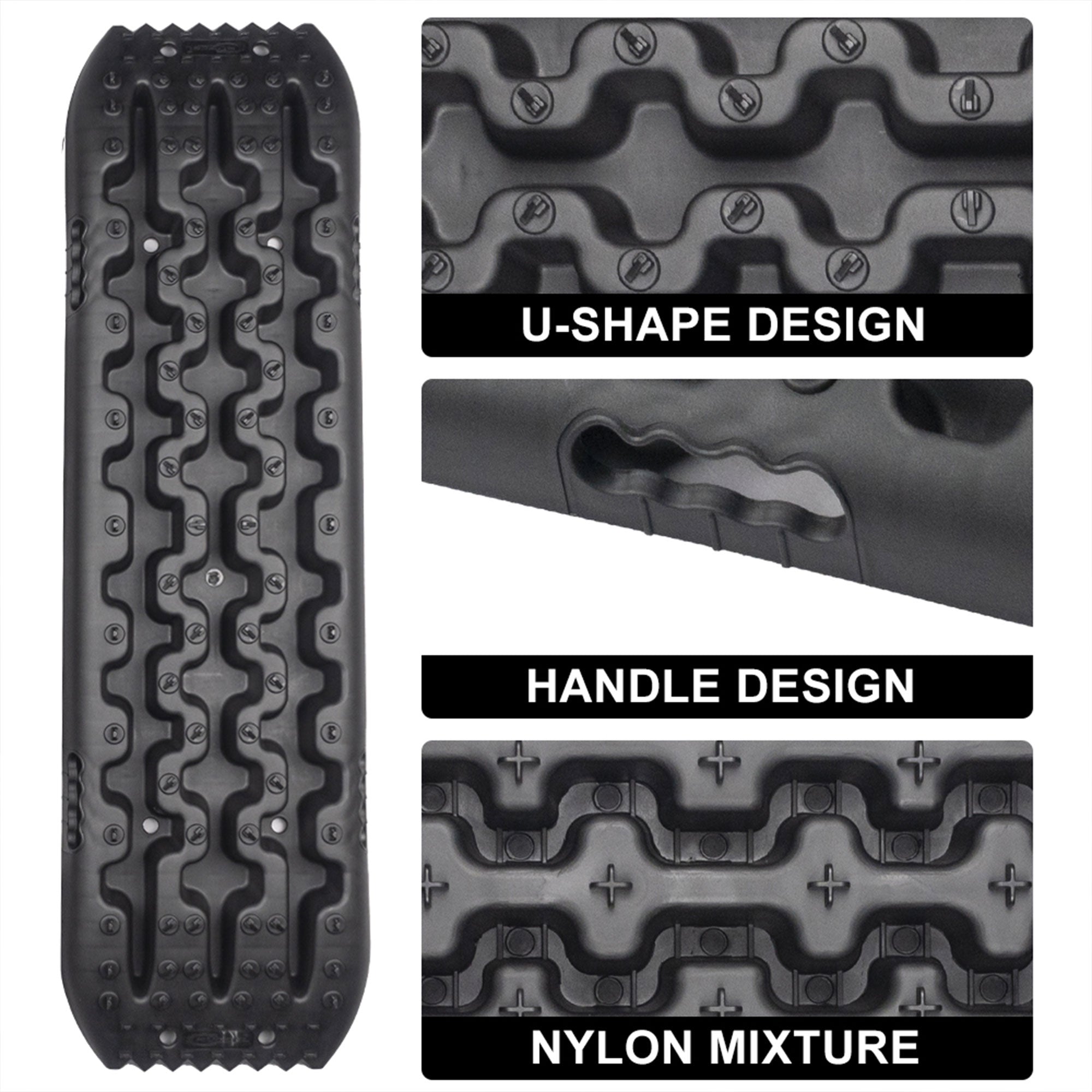RUGCEL WINCH Quick Recovery Emergency 4 Wheel Drive Tire Mats, Black (Used) - VMInnovations