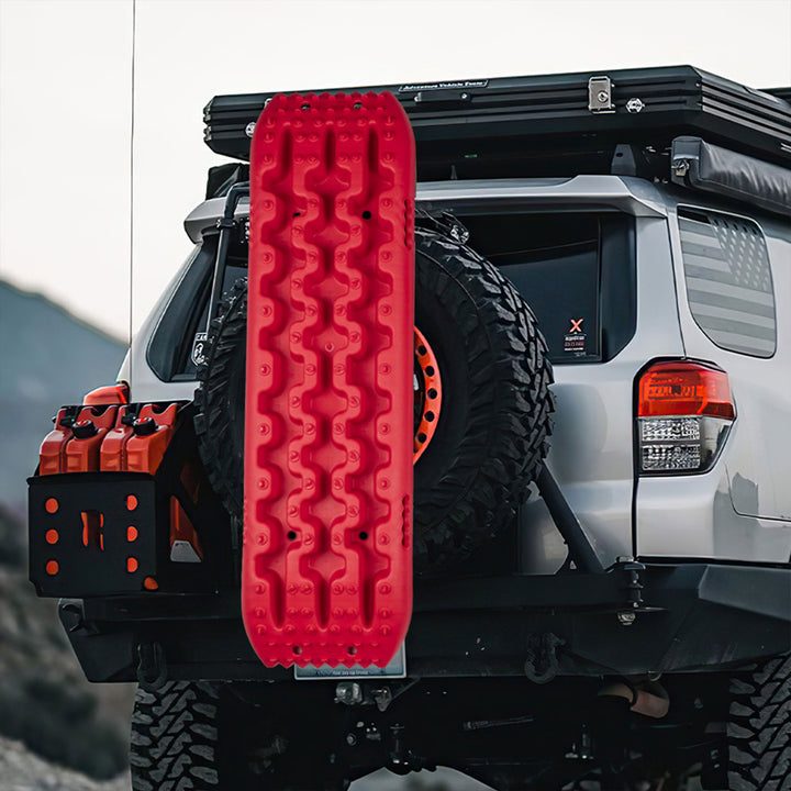 RUGCEL WINCH Quick Recovery Emergency 4 Wheel Drive Tire Traction Board Mats,Red - VMInnovations