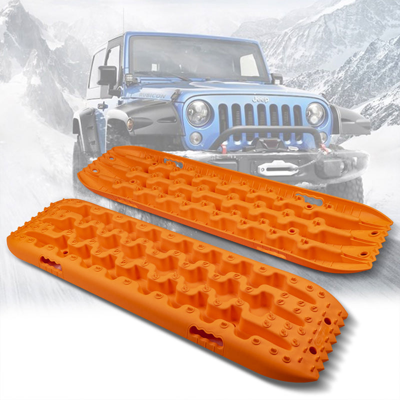 RUGCEL WINCH Quick Recovery Emergency 4 Wheel Drive Tire Traction Boards, Orange