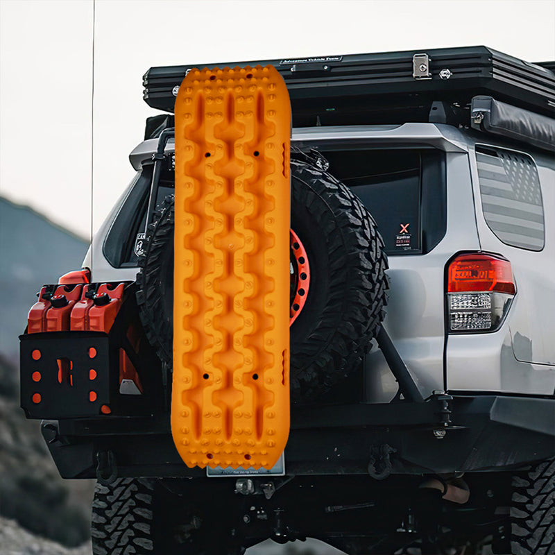 RUGCEL WINCH Quick Recovery Emergency 4 Wheel Drive Tire Traction Boards, Orange