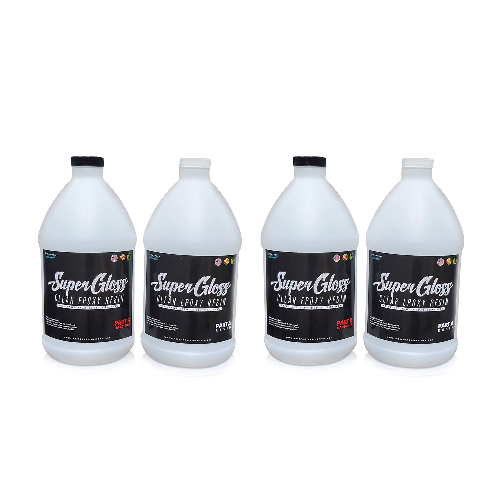 The Epoxy Resin Store Super Gloss UV Resisting Epoxy Resin, 1 Gal Kits (2 Pack)