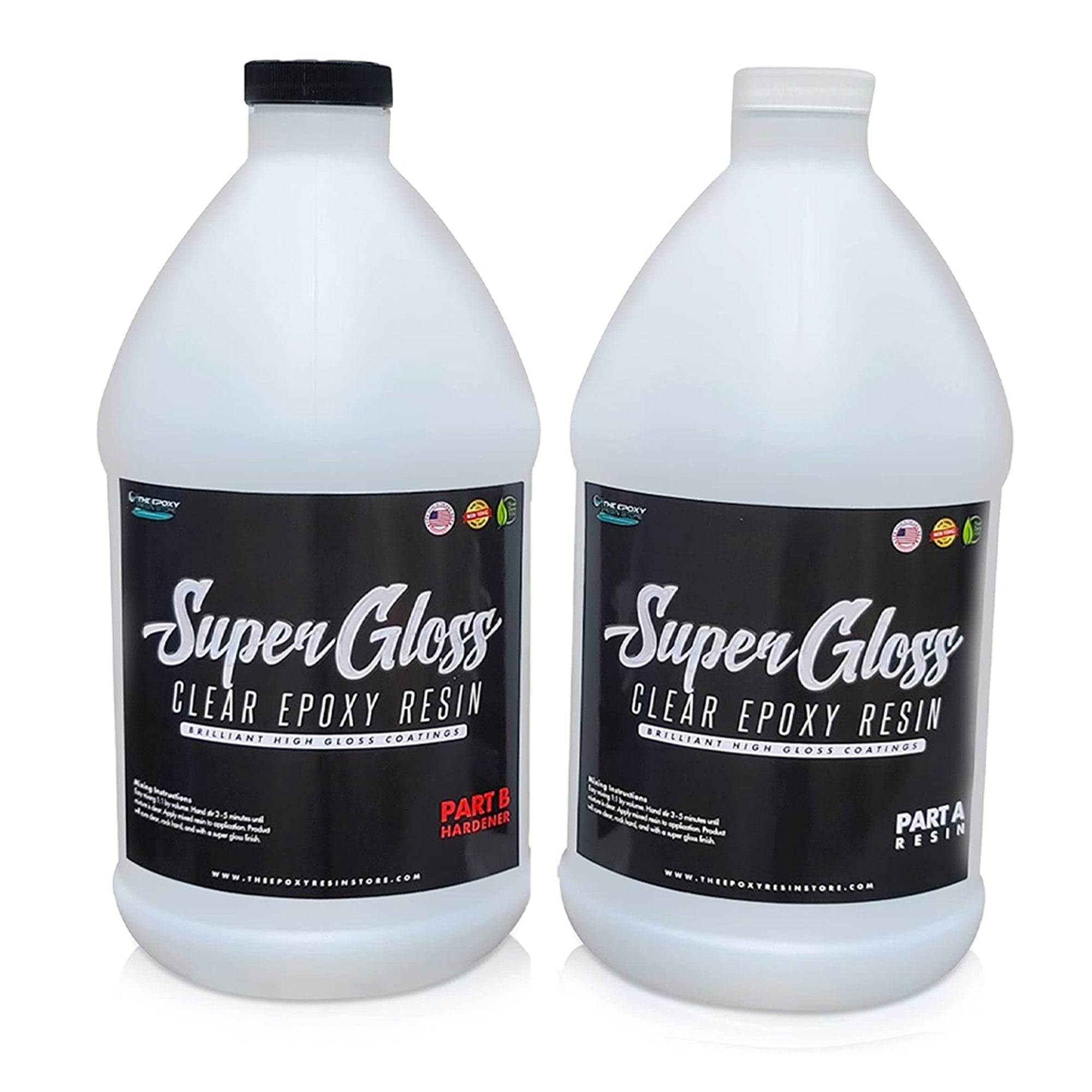 The Epoxy Resin Store Super Gloss UV Resisting Epoxy Resin, 1 Gal Kits (2 Pack)