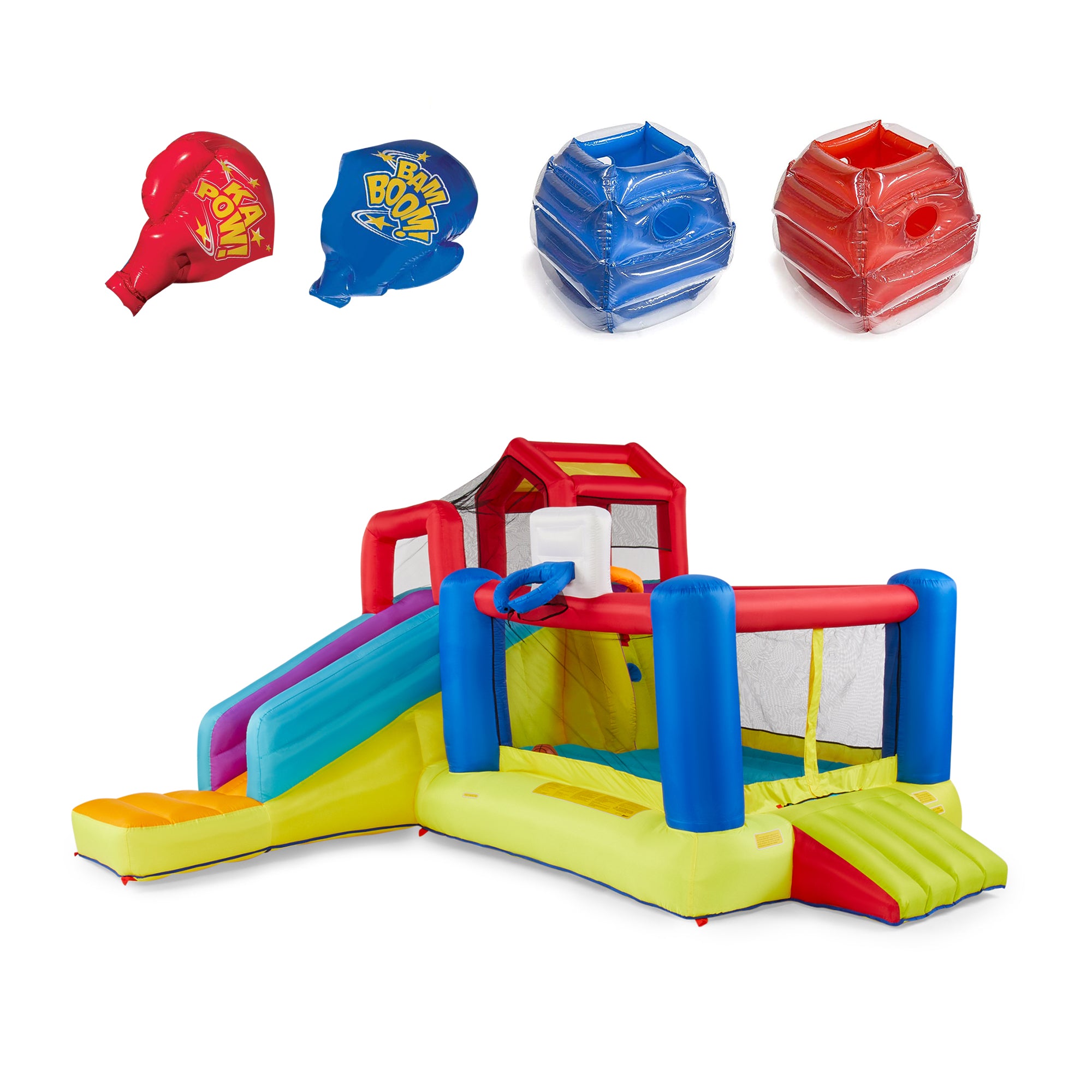 Banzai Battle Bop Combo Pack Gloves & Bumpers, 2 Pair and Climb 'N Bounce House - VMInnovations