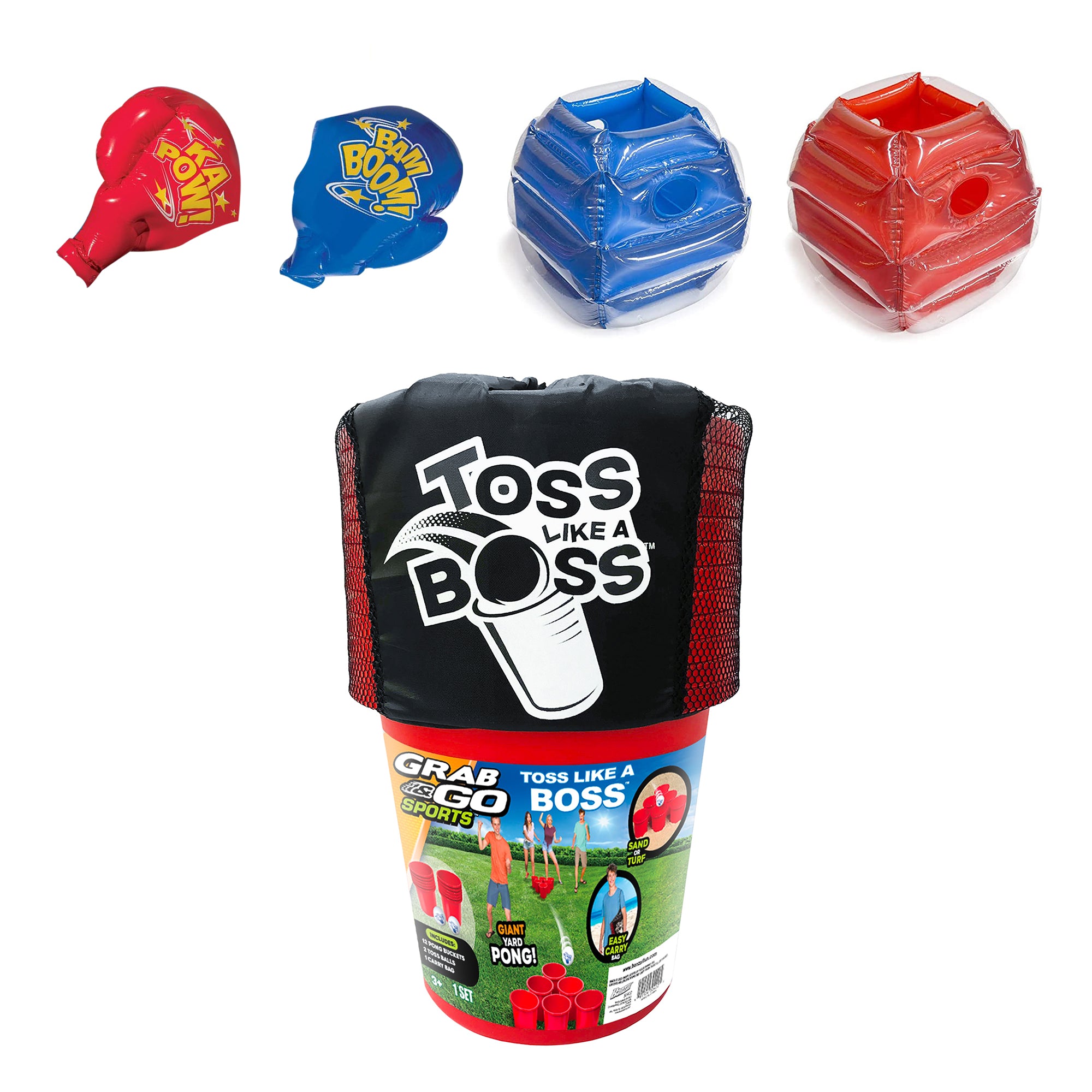 Banzai Battle Bop Combo Pack Gloves & Bumpers & Toss Like A Boss Lawn Pong Game