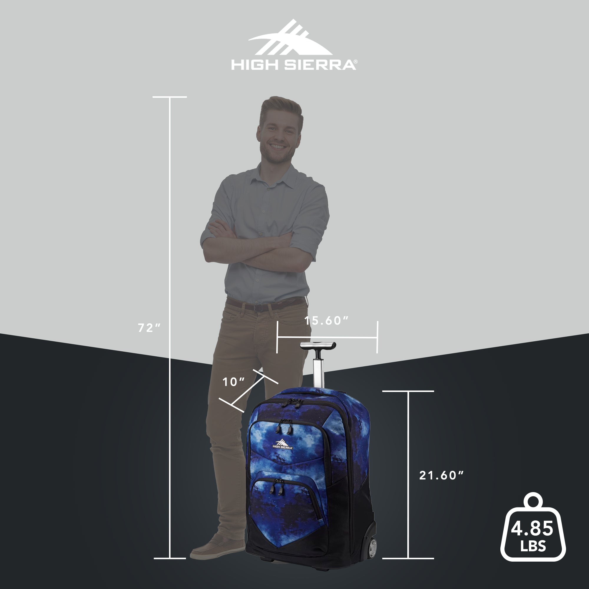 High Sierra Freewheel Pro Wheeled Backpack with Rotating Handle (Open Box) - VMInnovations