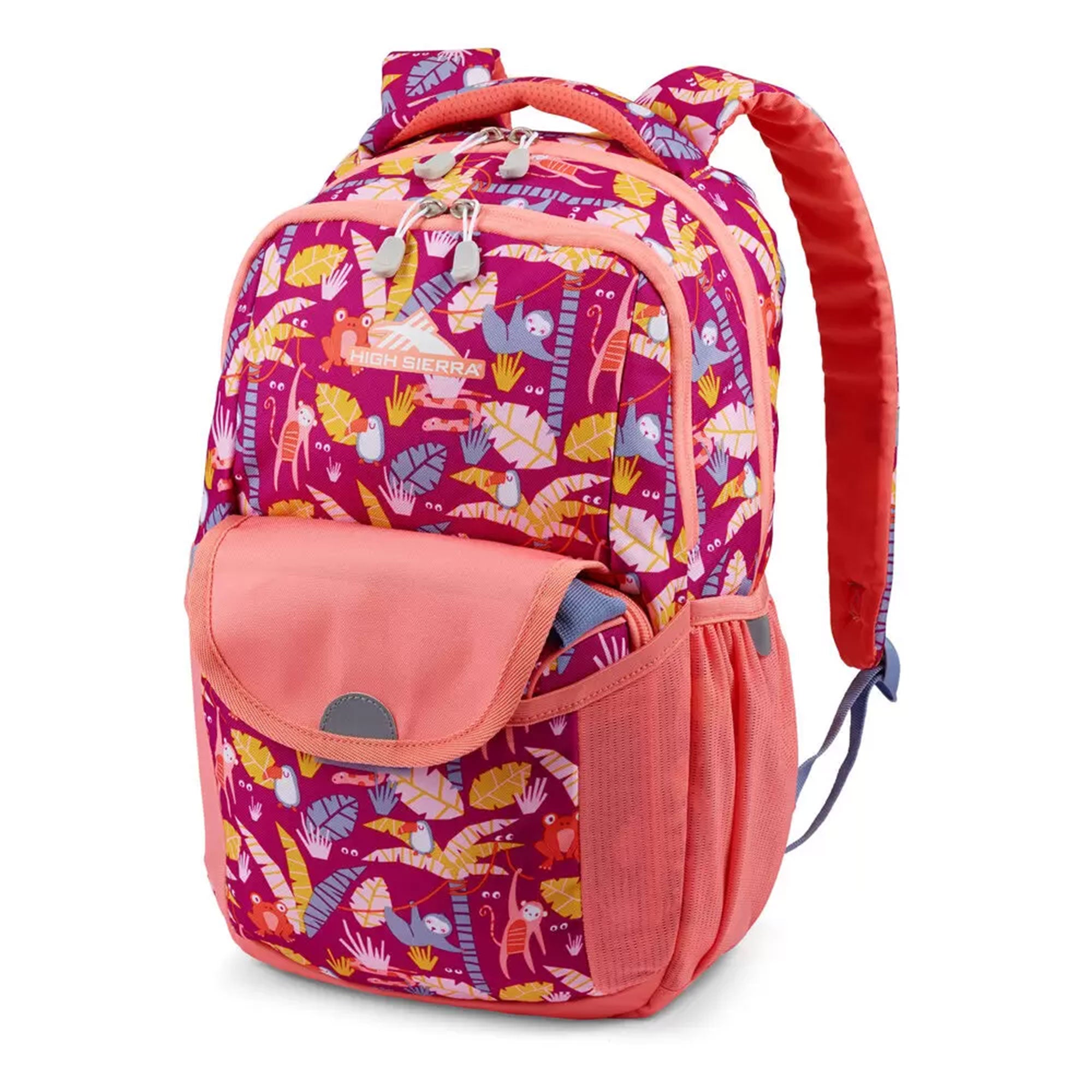 High Sierra Ollie Lunchkit Backpack with Exterior Bottle Pocket, Orchid Jungle - VMInnovations